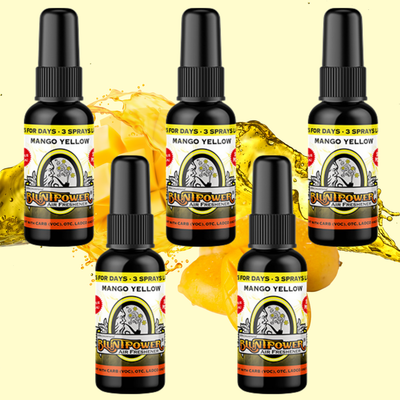 Mango Yellow Air Freshener Spray Bundle (5 Pack) - BluntPower Air Freshener