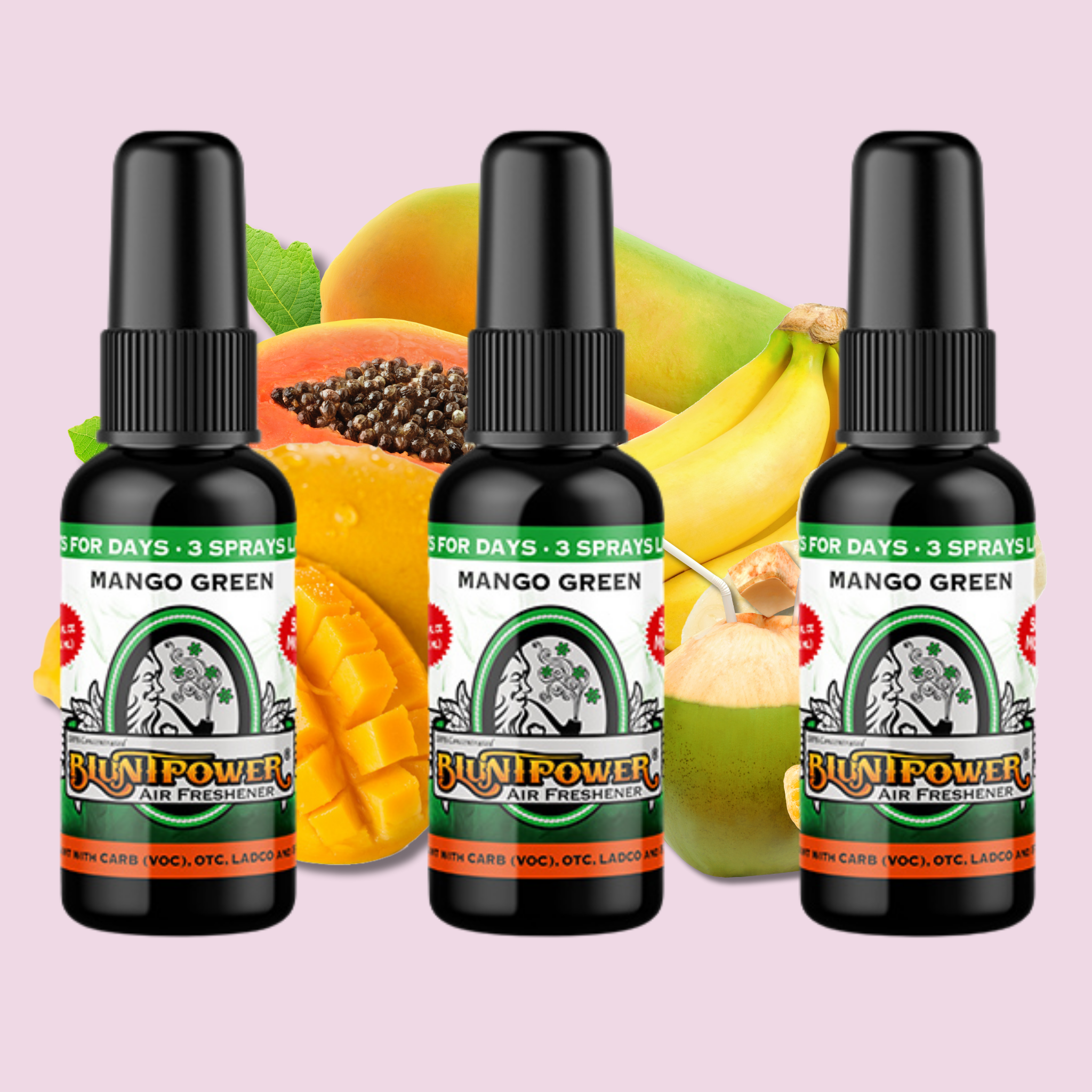 Mango Green Air Freshener Spray - BluntPower Air Freshener