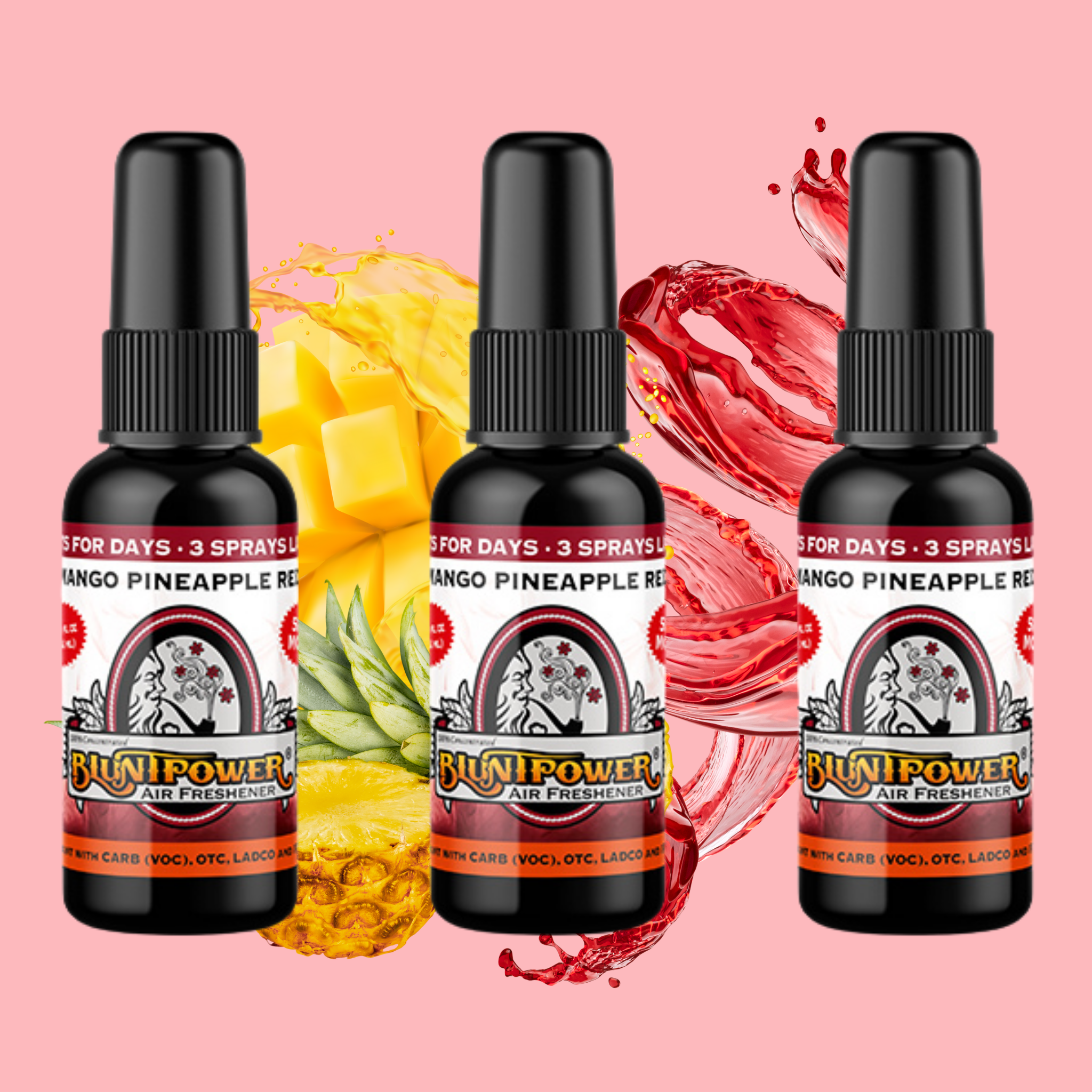 Mango Pineapple Red Air Freshener Spray - BluntPower Air Freshener