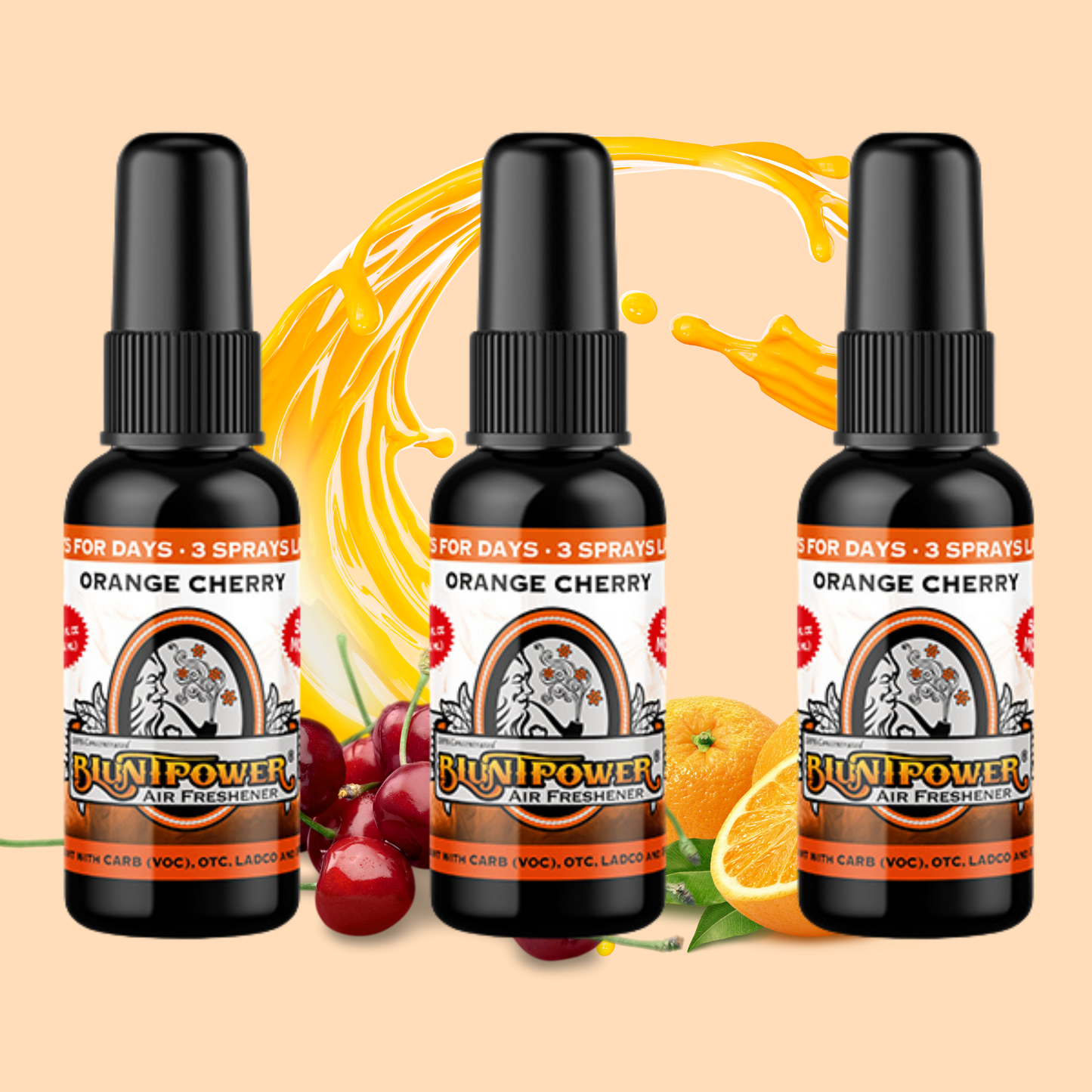 Orange Cherry Air Freshener Spray - BluntPower Air Freshener