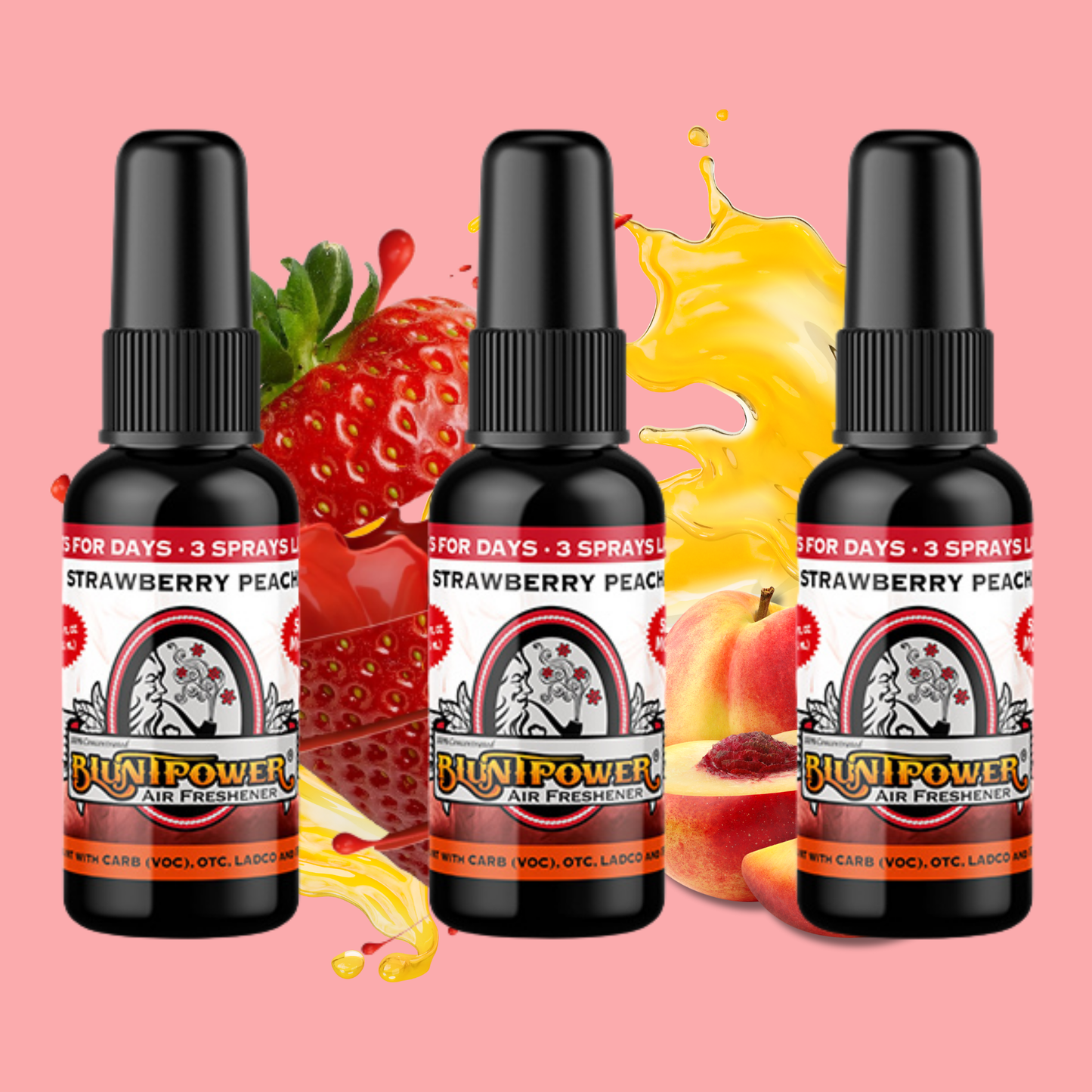 Strawberry Peach Air Freshener Spray - BluntPower Air Freshener