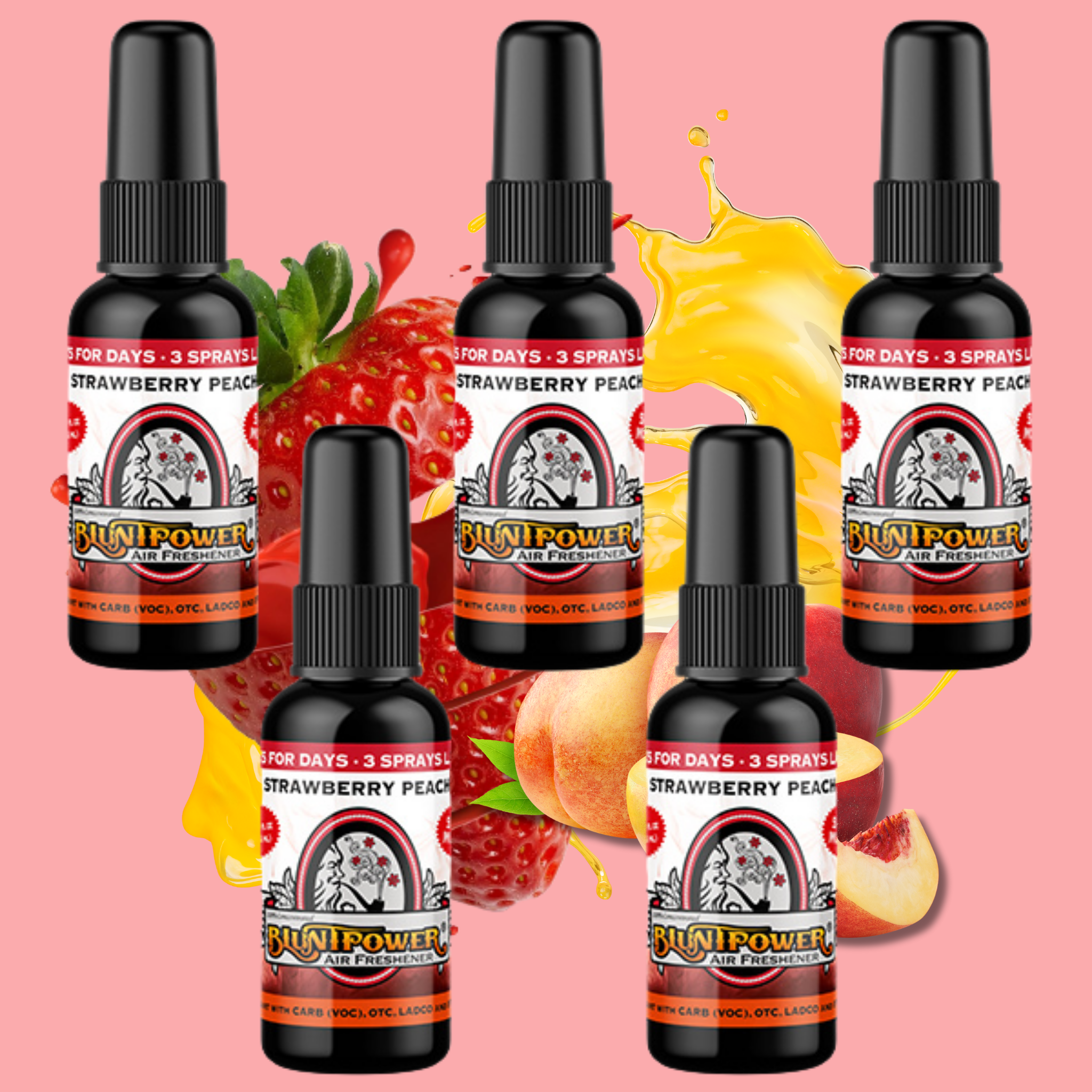 Strawberry Peach Air Freshener Spray - BluntPower Air Freshener