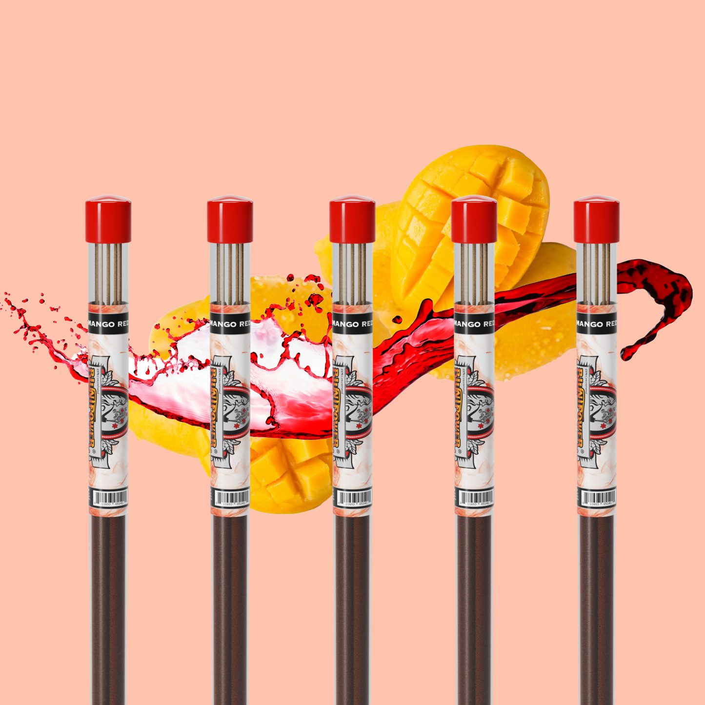Mango Red Long Incense Sticks - BluntPower Air Freshener