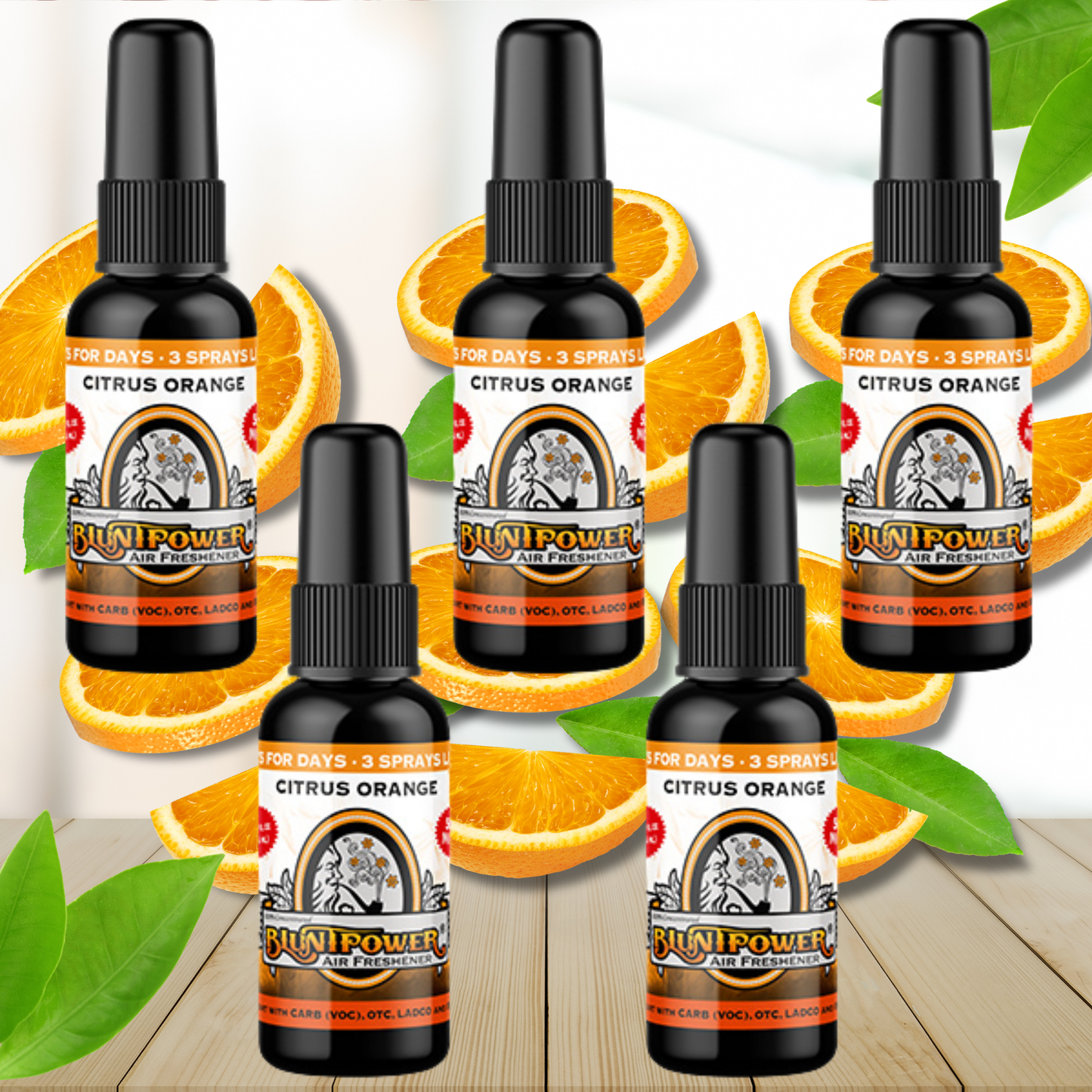 Citrus Orange Spray Air Freshener Bundle (5 Pack) - BluntPower Air Freshener