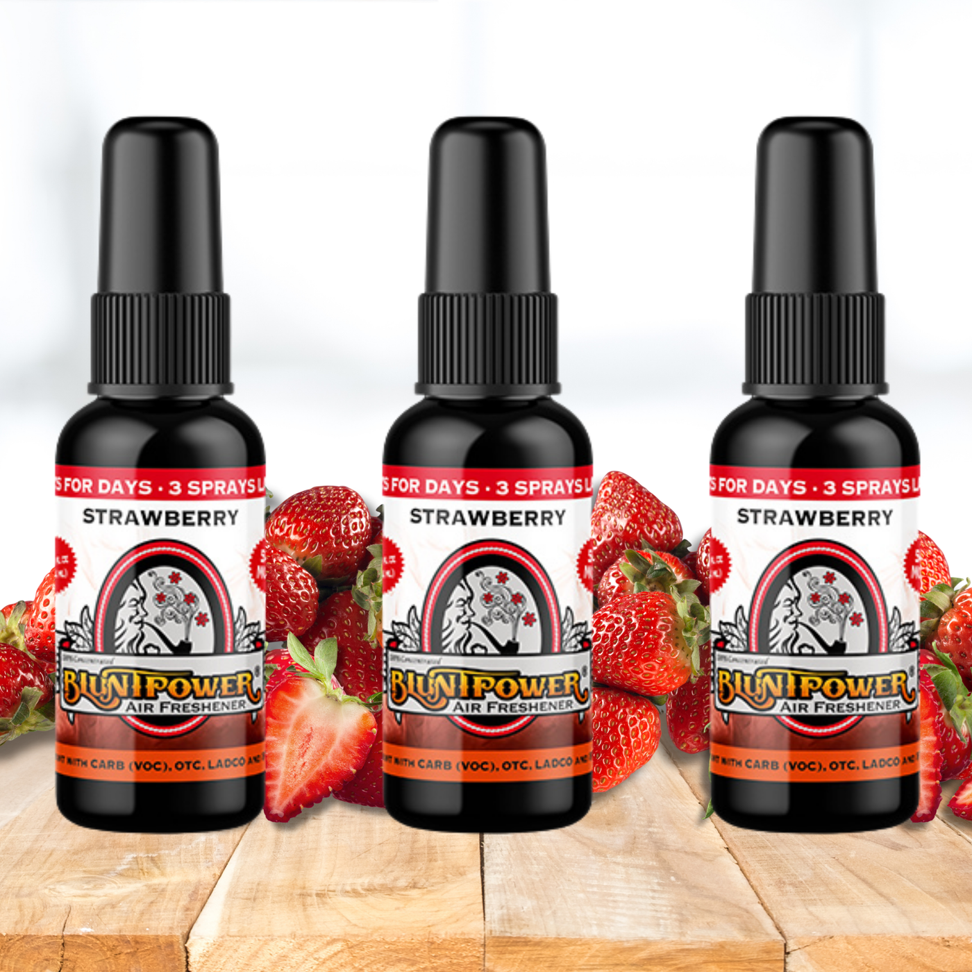 Strawberry Spray Air Freshener Bundle (3 Pack) - BluntPower Air Freshener