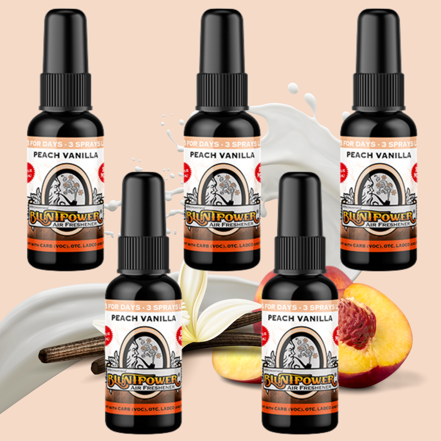 Peach Vanilla Air Freshener Spray - BluntPower Air Freshener