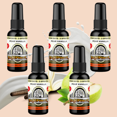 Pear Vanilla Spray Air Freshener Spray Bundle (5 Pack) - BluntPower Air Freshener