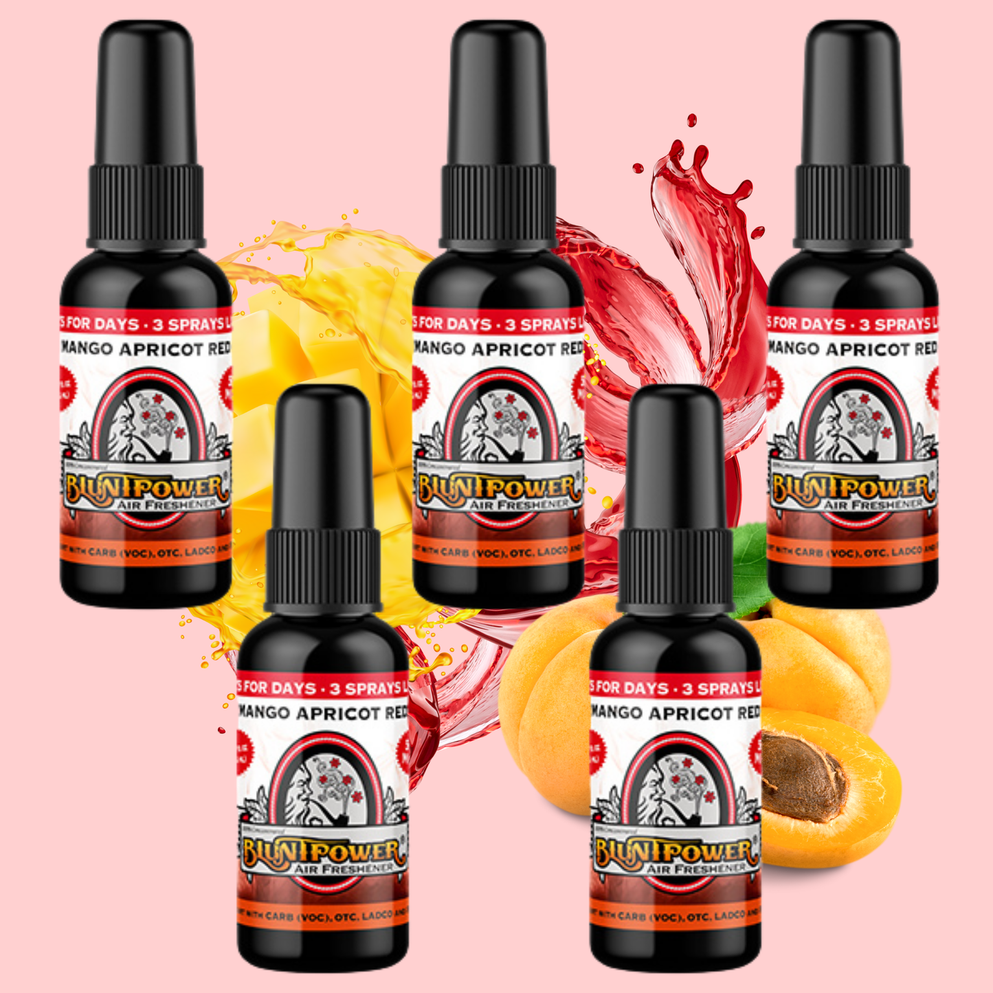 Mango Apricot Red Air Freshener Spray - BluntPower Air Freshener