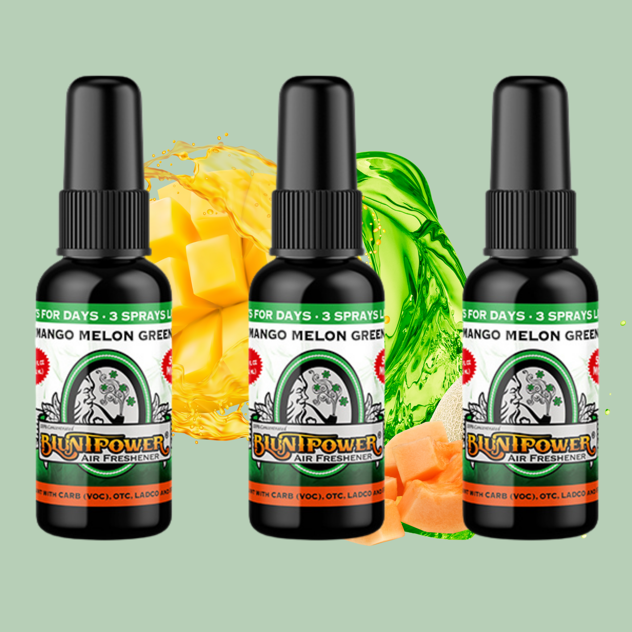 Mango Melon Green Air Freshener Spray - BluntPower Air Freshener