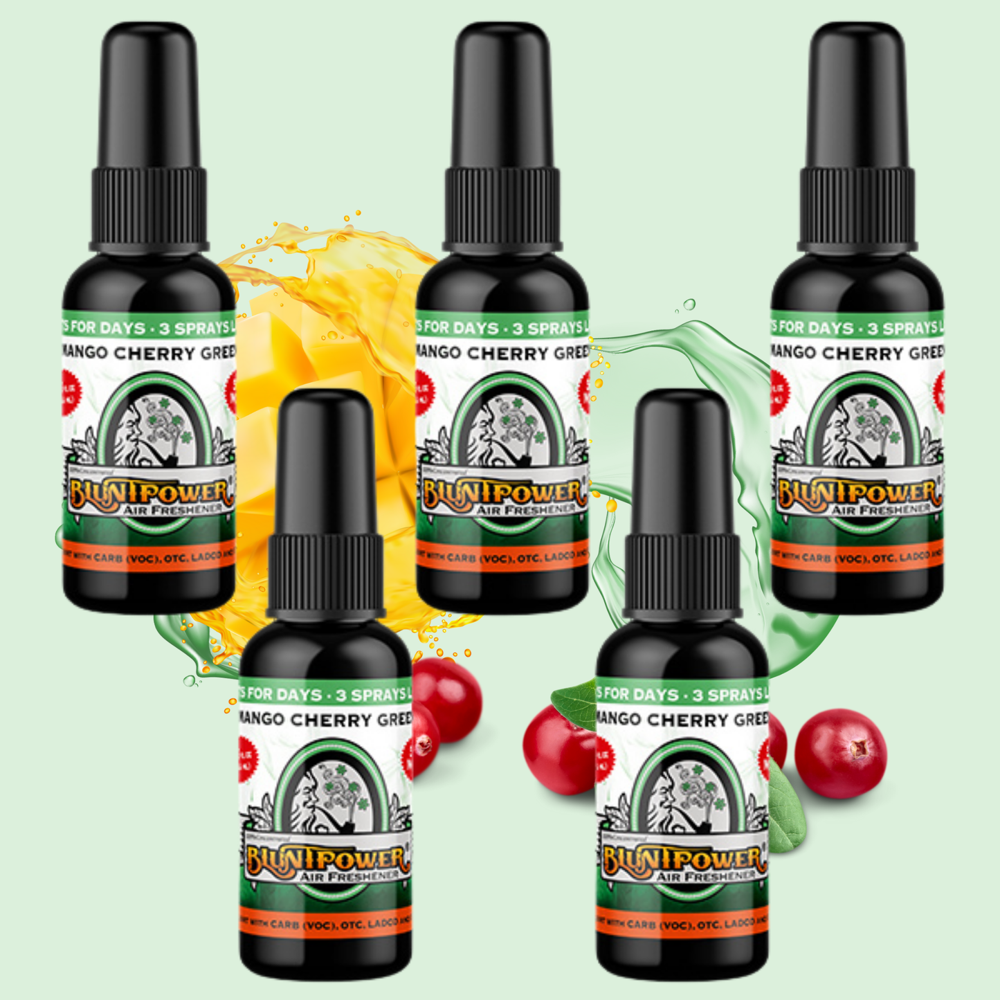 Mango Cherry Green Air Freshener Spray - BluntPower Air Freshener