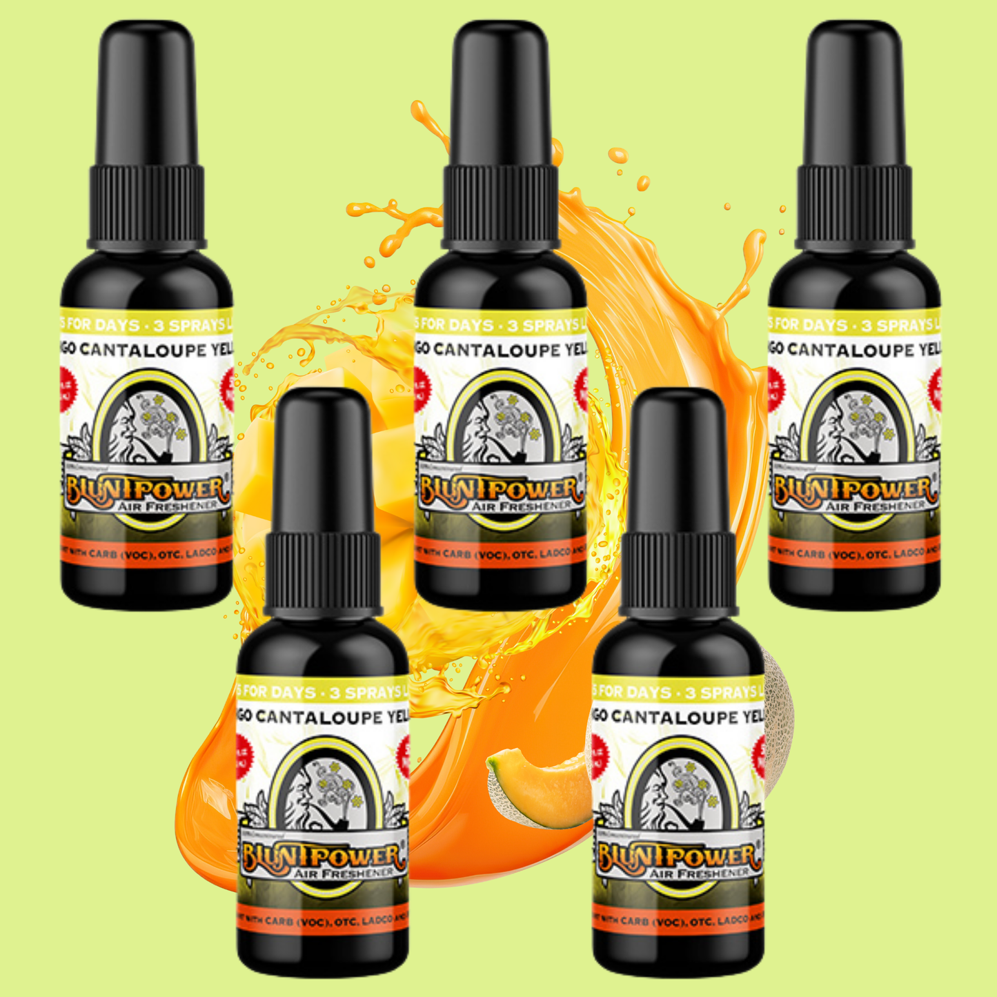 Mango Cantaloupe Yellow Air Freshener Spray - BluntPower Air Freshener