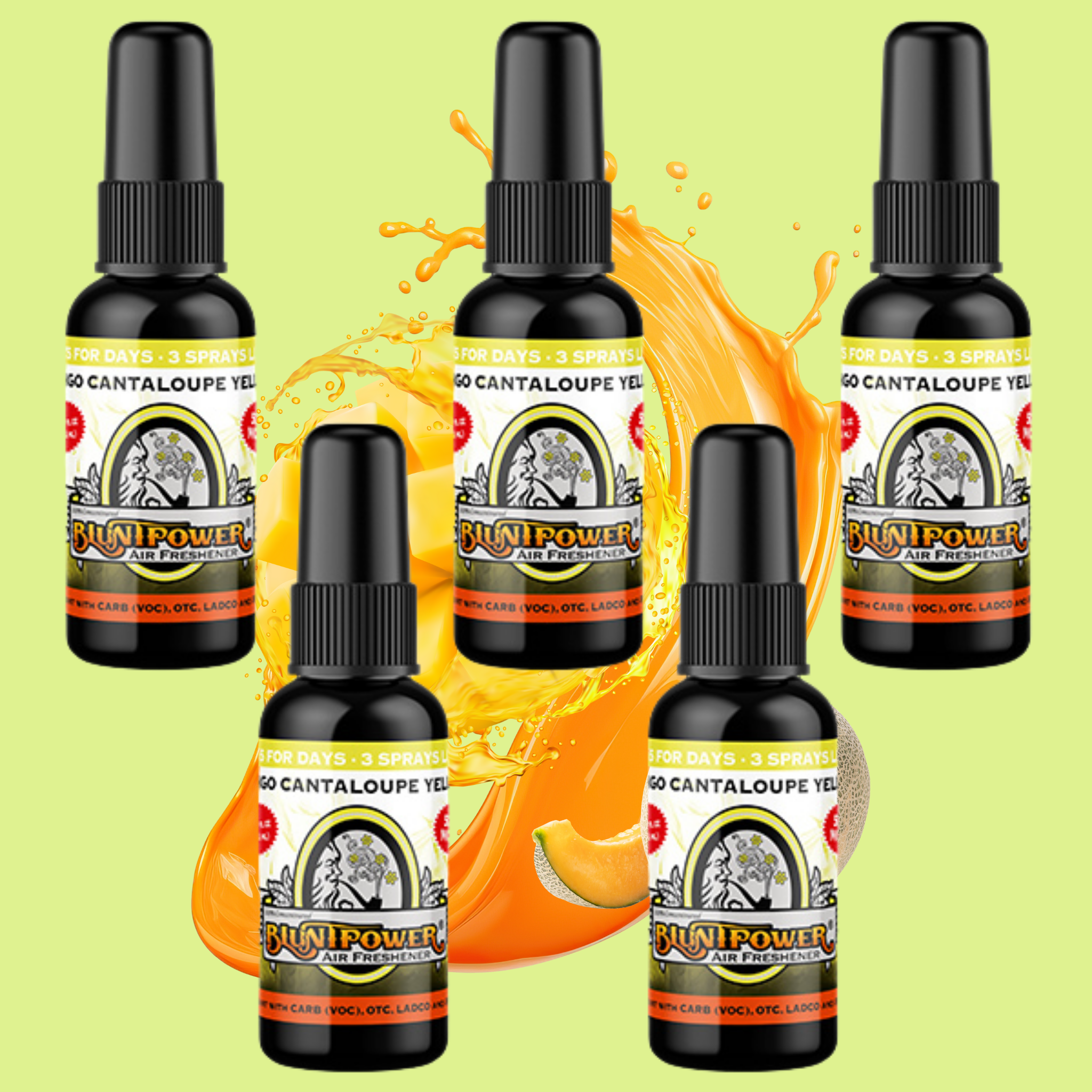 Mango Cantaloupe Yellow Air Freshener Spray - BluntPower Air Freshener