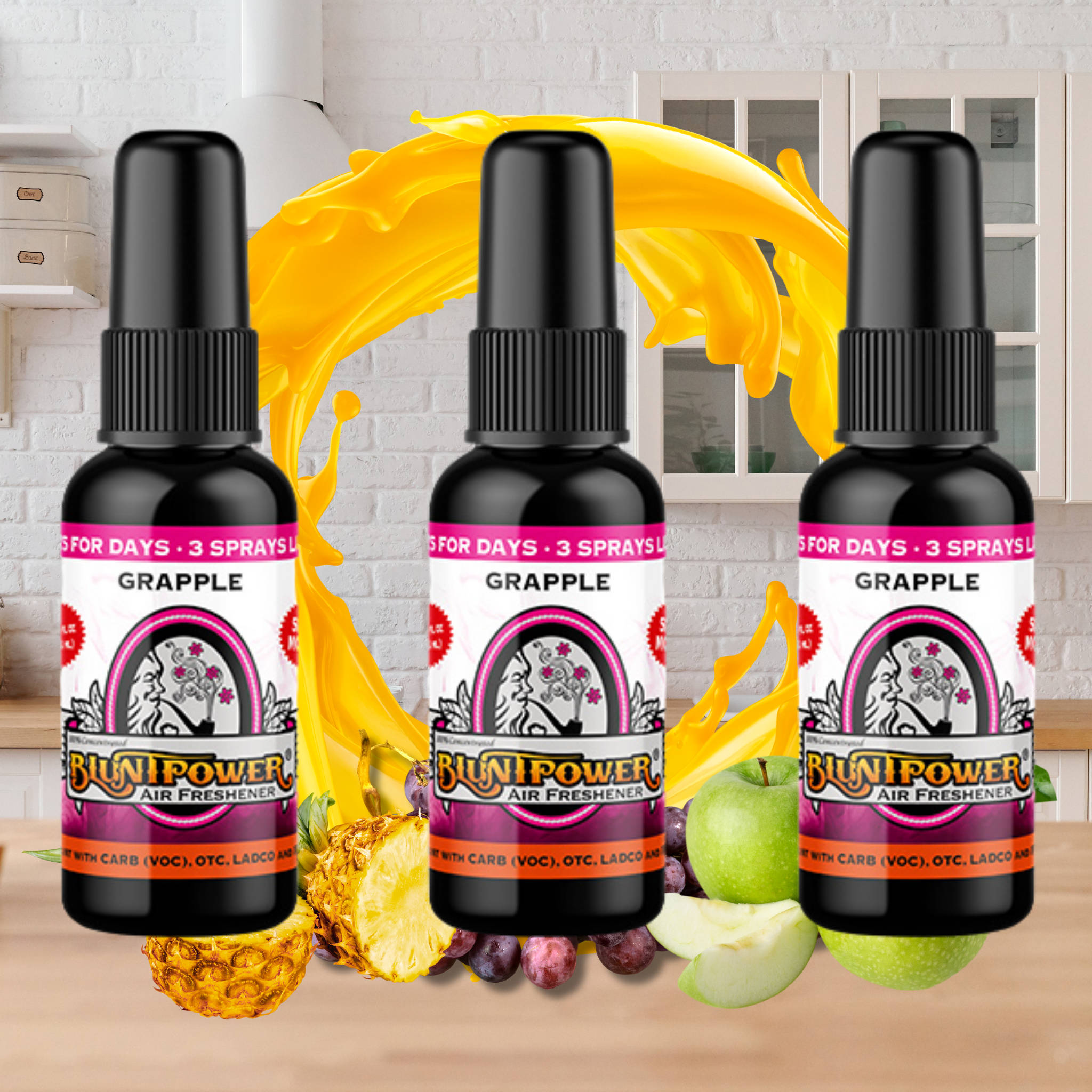 Grapple Spray Air Freshener Bundle (3 Pack) - BluntPower Air Freshener