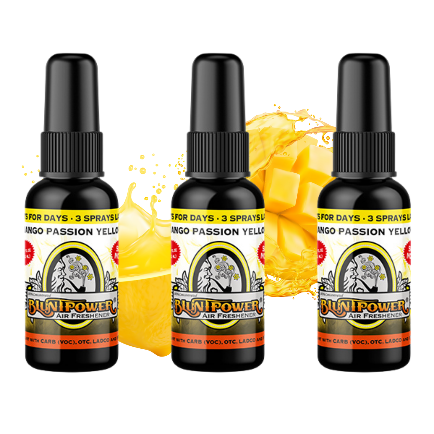 Mango Passion Yellow Air Freshener Bundle (3 Pack) - BluntPower Air Freshener