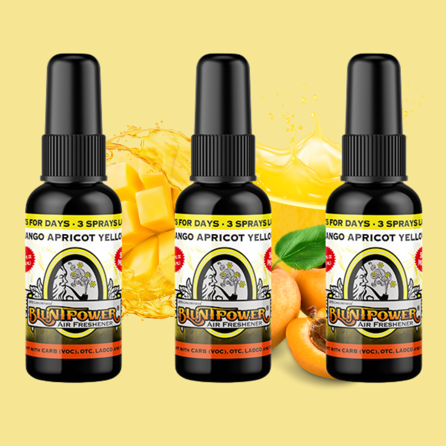 Mango Apricot Yellow Air Freshener Spray - BluntPower Air Freshener