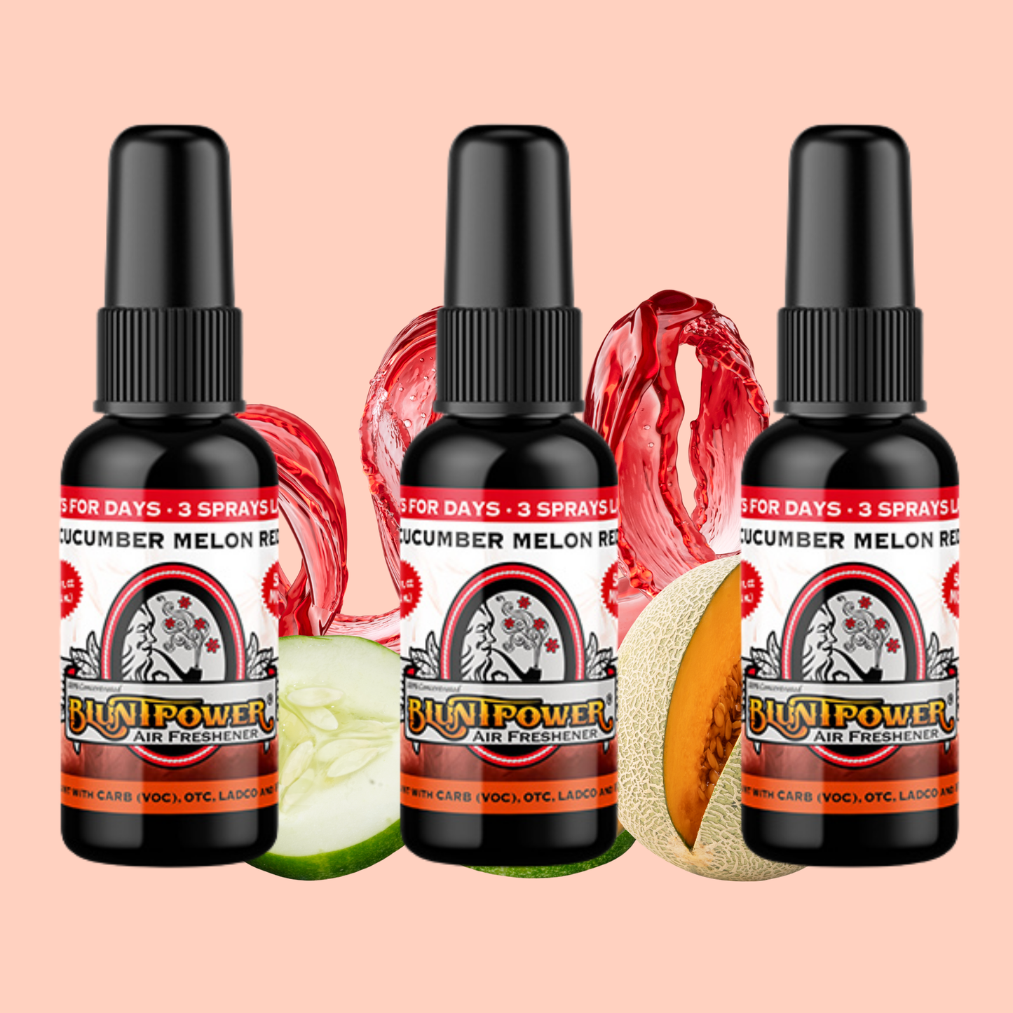 Cucumber Melon Red Air Freshener Spray - BluntPower Air Freshener