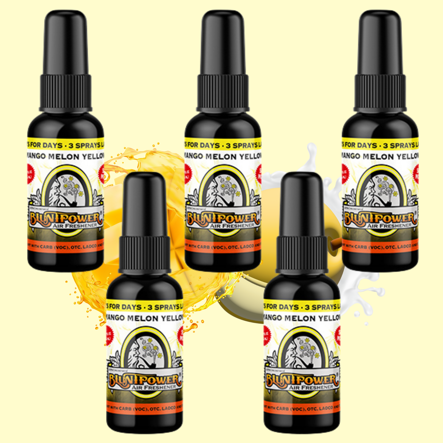 Mango Melon Yellow Air Freshener Spray - BluntPower Air Freshener