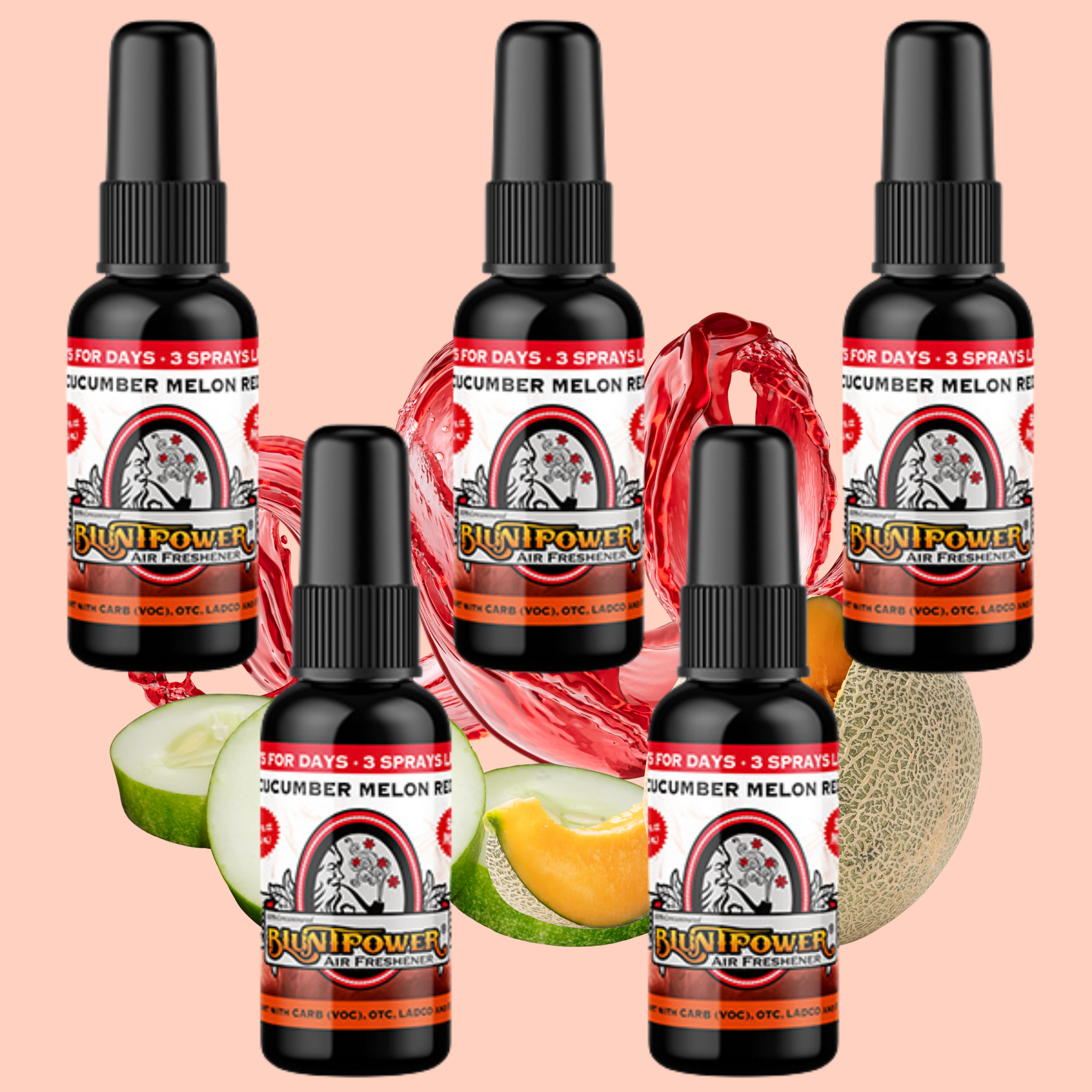 Cucumber Melon Red Air Freshener Spray - BluntPower Air Freshener