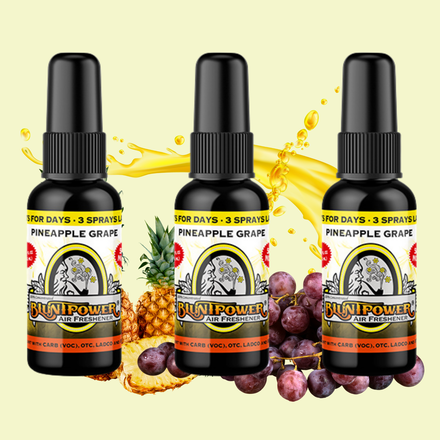 Pineapple Grape Air Freshener Bundle (3 Pack) - BluntPower Air Freshener