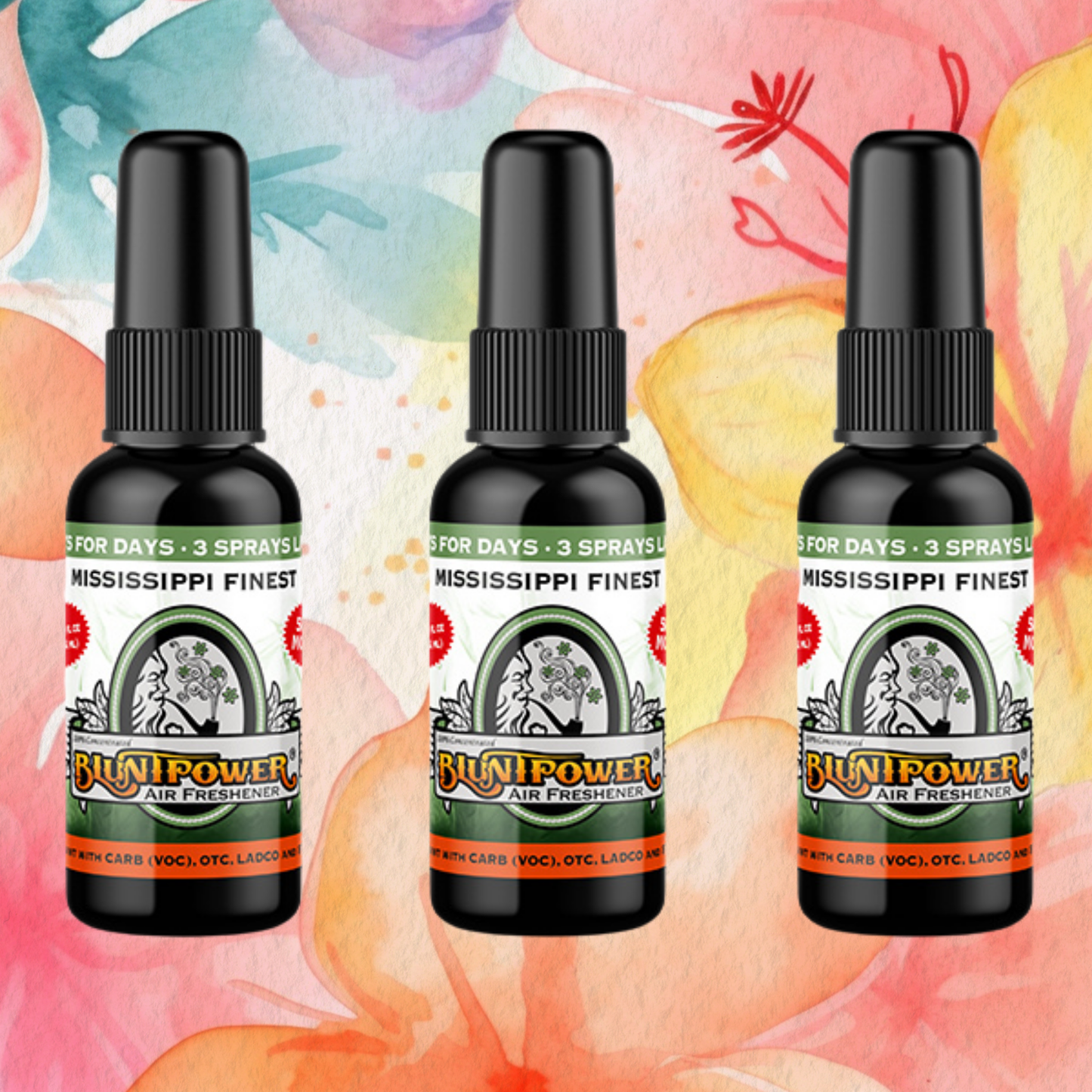Mississippi Finest Air Freshener Spray Bundle (3 Pack) - BluntPower Air Freshener