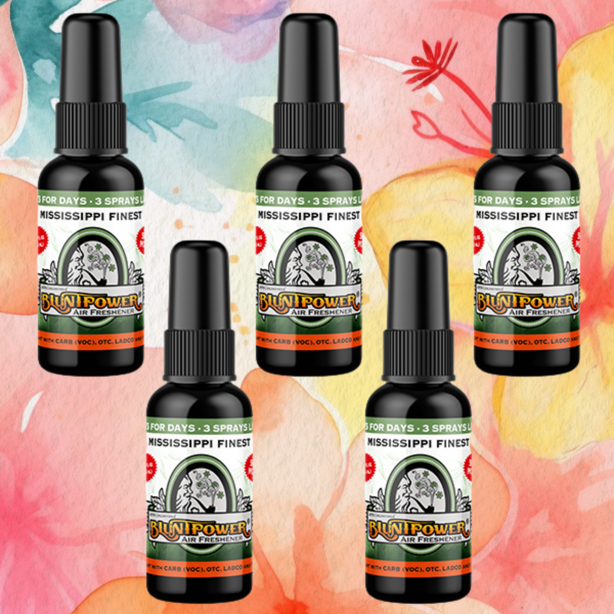 Mississippi Finest Air Freshener Spray Bundle (5 Pack) - BluntPower Air Freshener