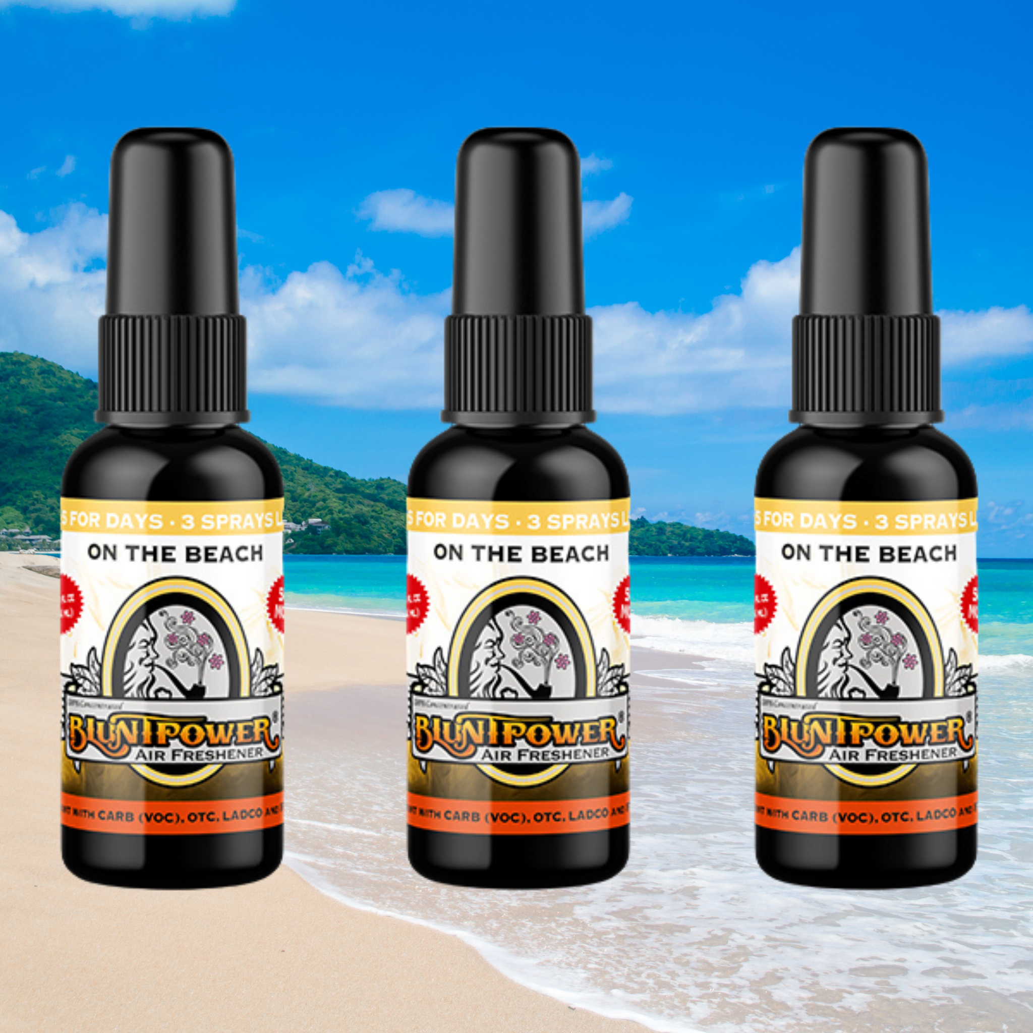 On the Beach Air Freshener Bundle (3 Pack) - BluntPower Air Freshener