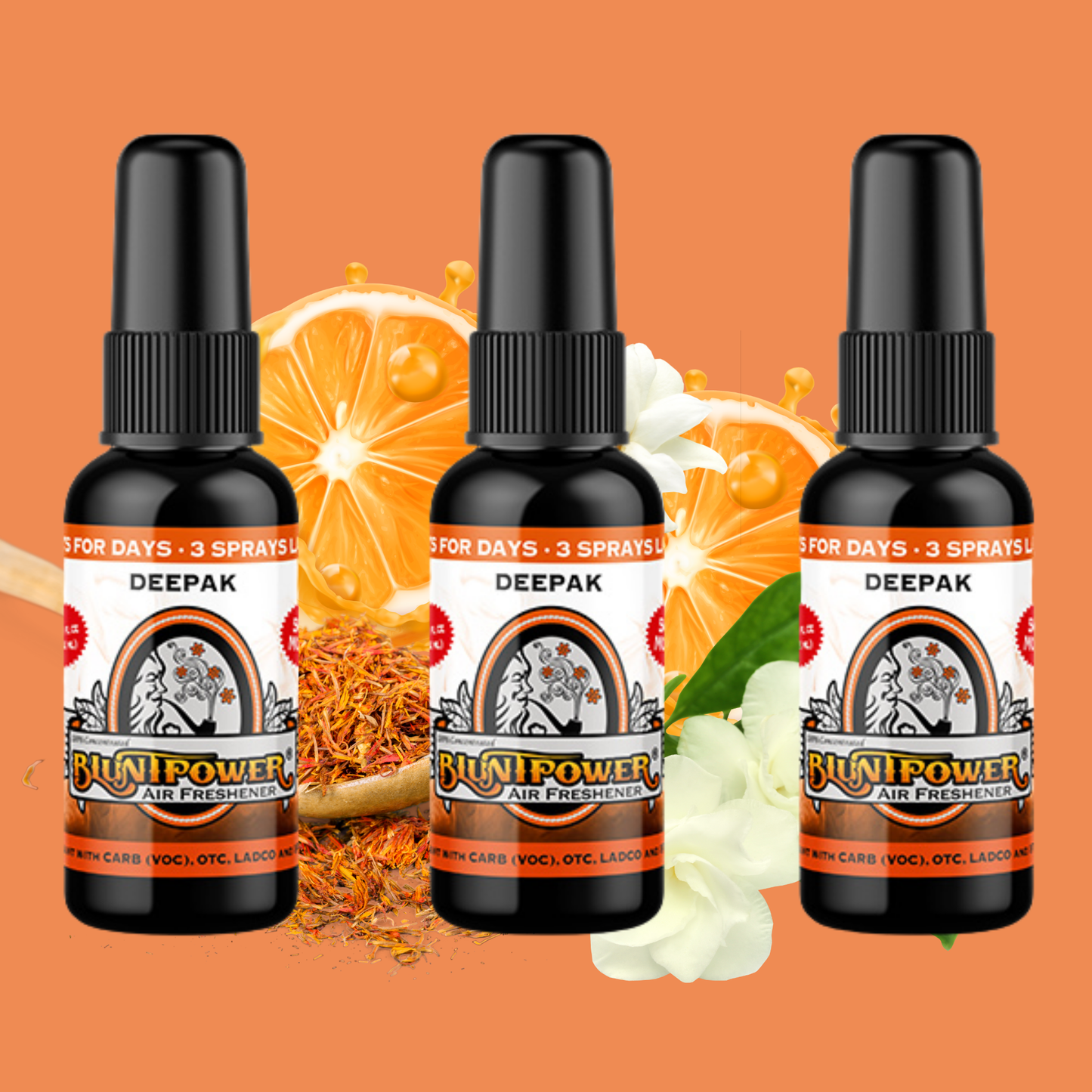 Deepak Spray Air Freshener Bundle (3 Pack) - BluntPower Air Freshener