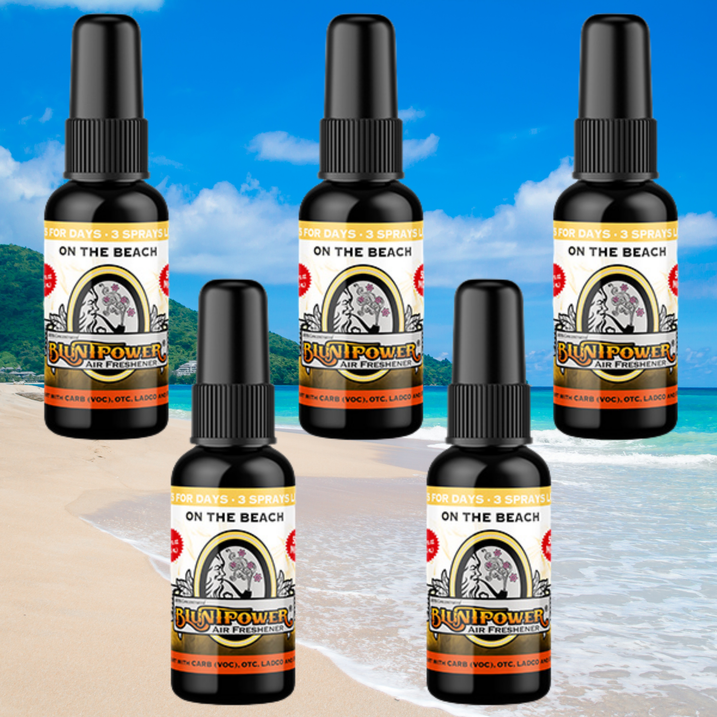 On the Beach Air Freshener Bundle (5 Pack) - BluntPower Air Freshener