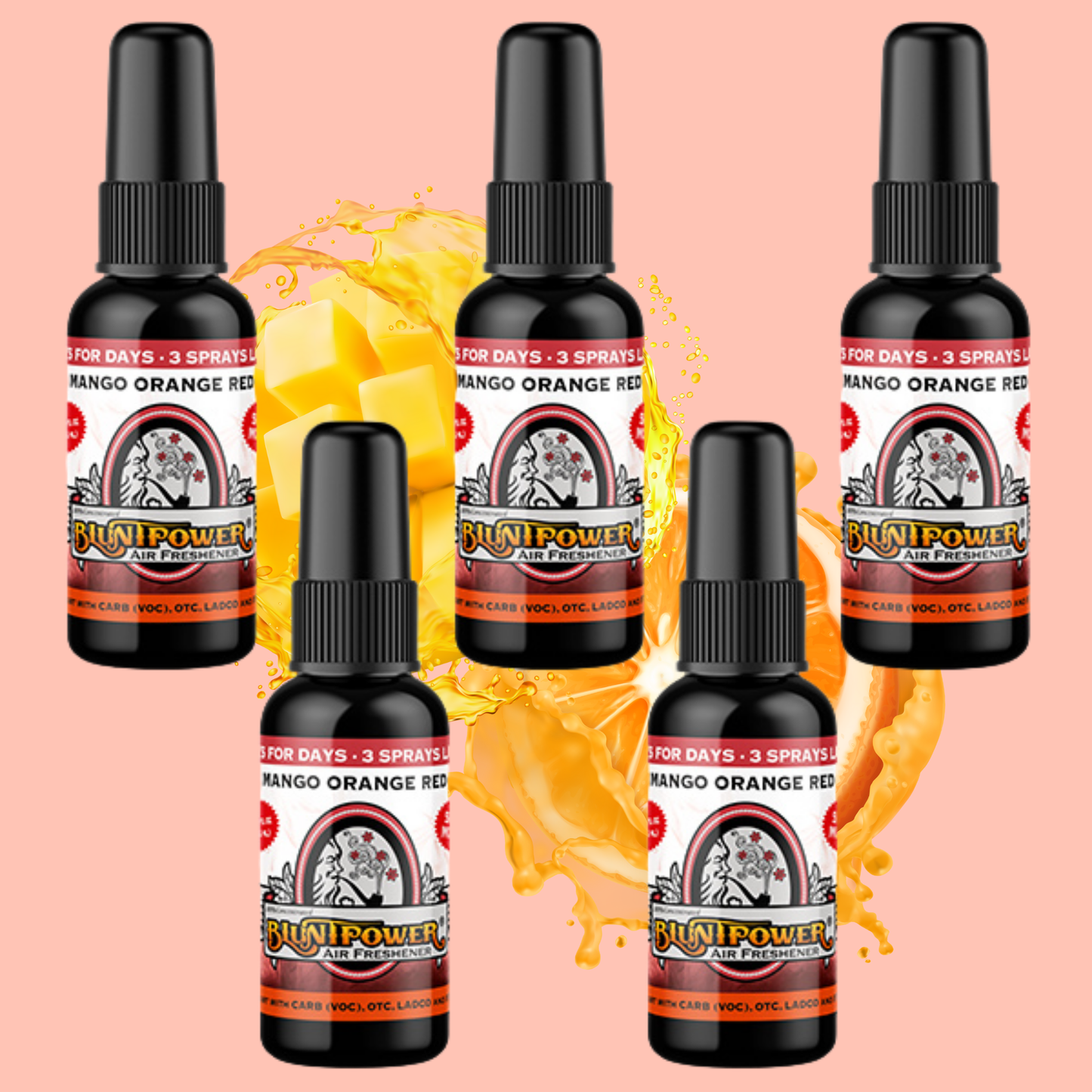 Mango Orange Red Air Freshener Spray - BluntPower Air Freshener