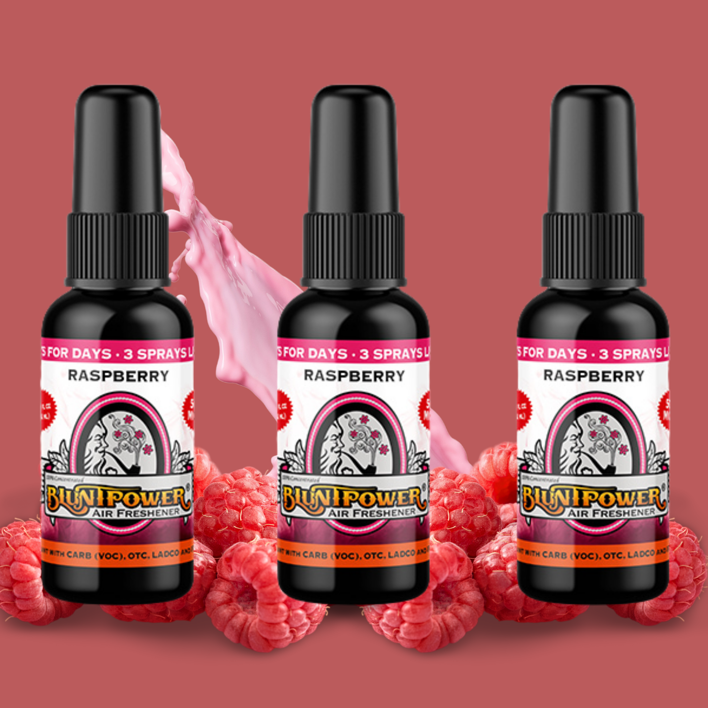 Raspberry Air Freshener Bundle (3 Pack) - BluntPower Air Freshener