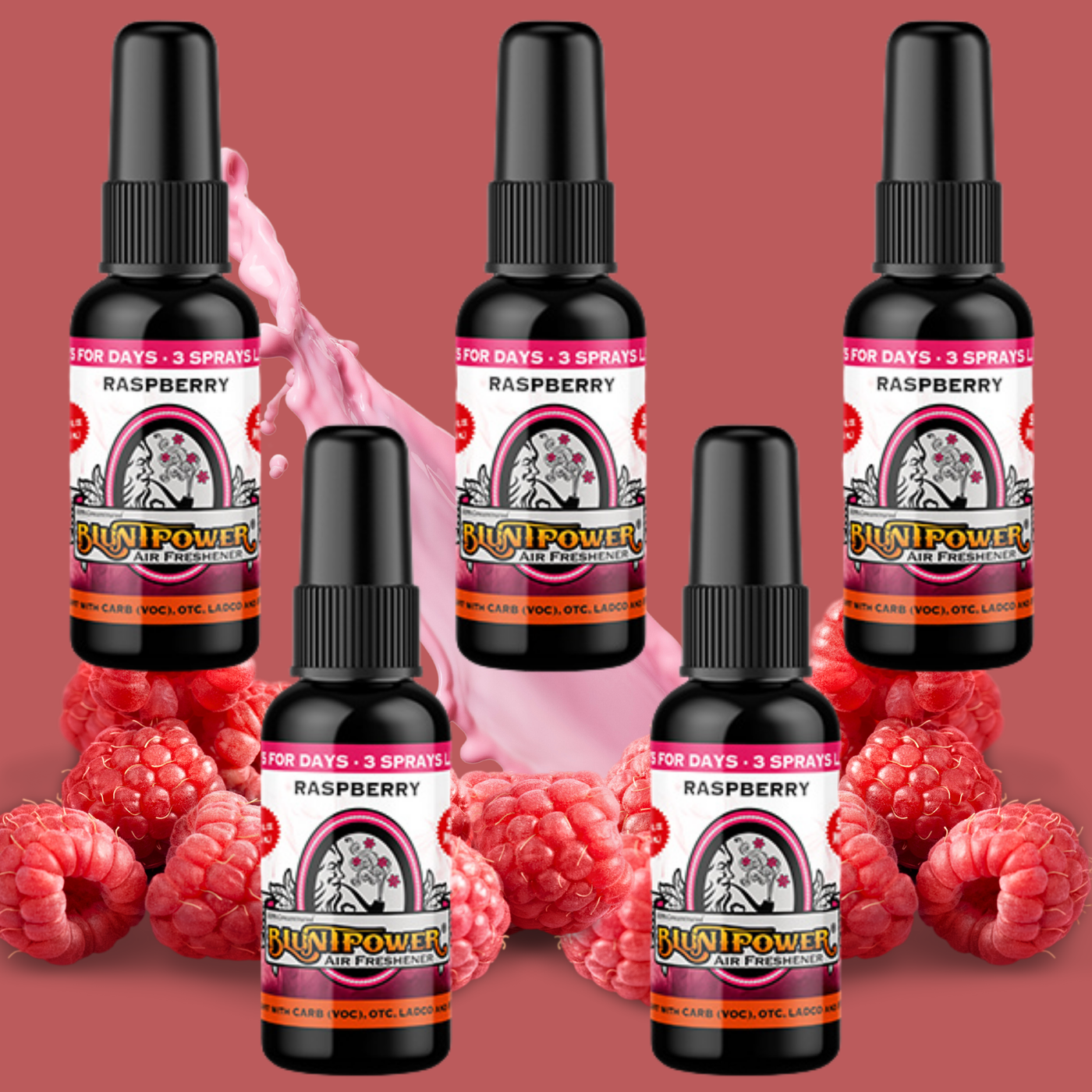 Raspberry Air Freshener Bundle (5 Pack) - BluntPower Air Freshener