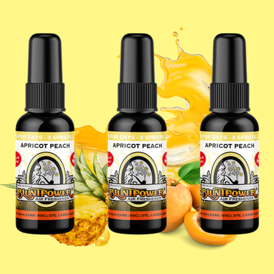 Apricot Peach Spray Air Freshener Bundle (3 Pack) - BluntPower Air Freshener