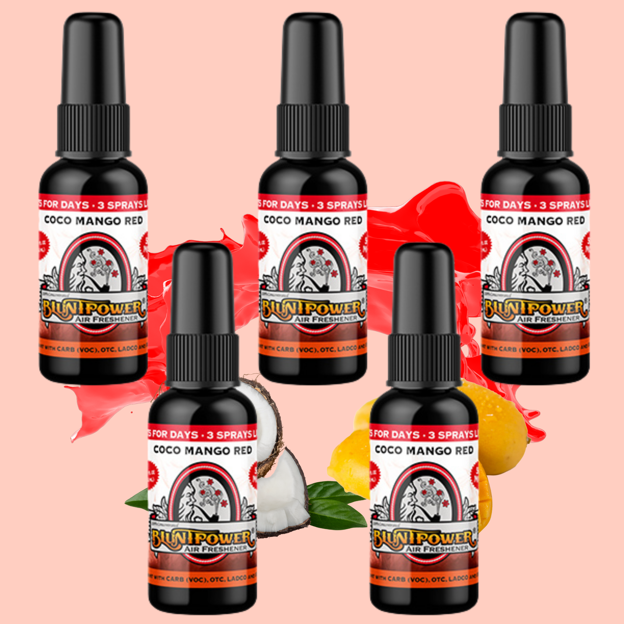 Coco Mango Red Air Freshener Spray - BluntPower Air Freshener