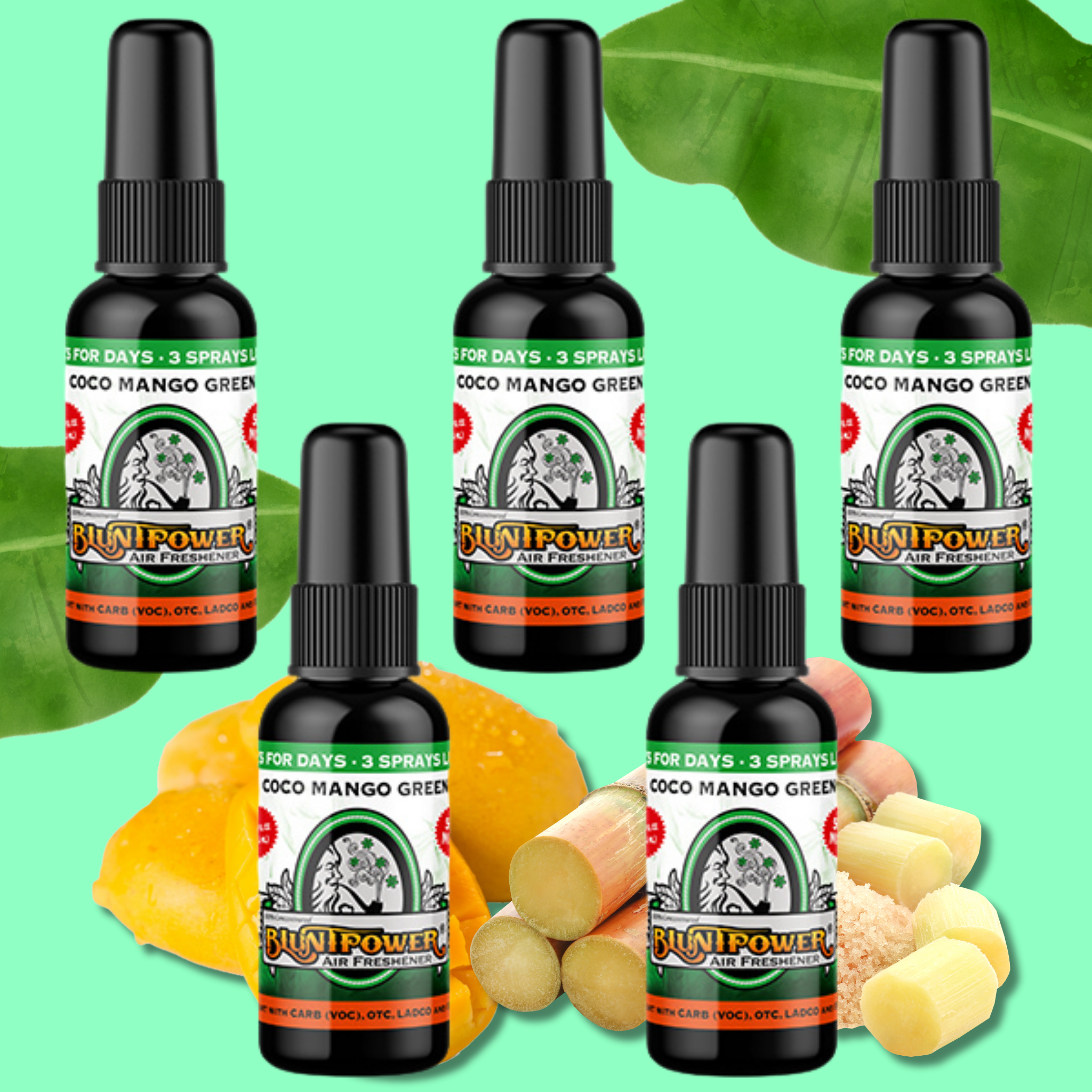 Coco Mango Green Air Freshener Spray - BluntPower Air Freshener