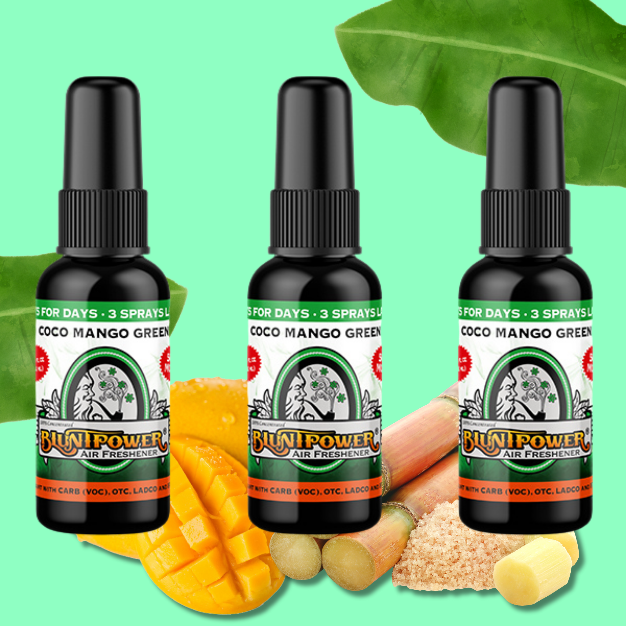 Coco Mango Green Air Freshener Spray - BluntPower Air Freshener