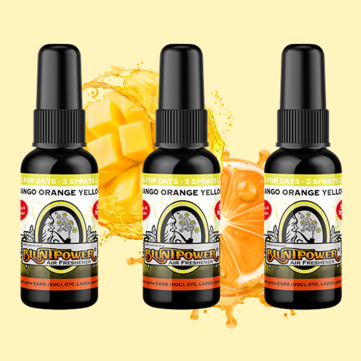 Mango Orange Yellow Air Freshener Spray - BluntPower Air Freshener