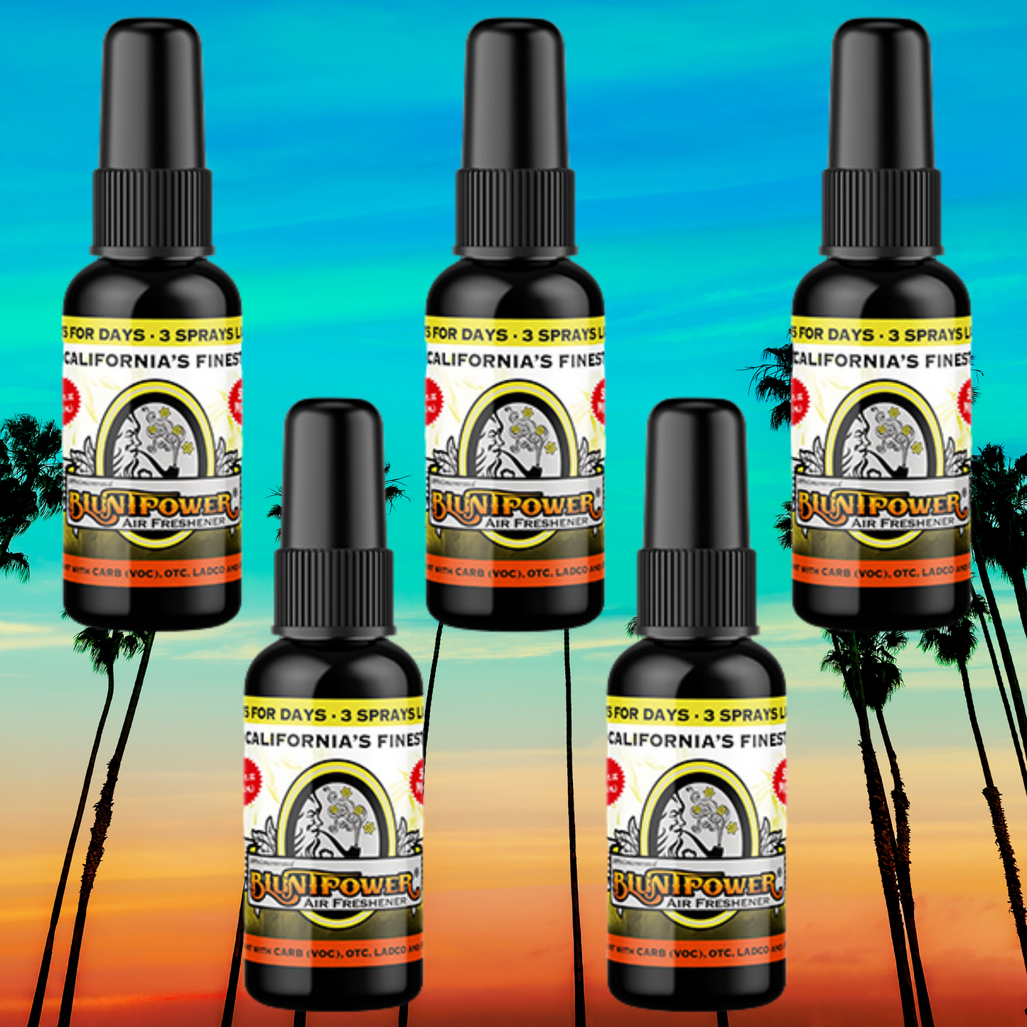 California Finest Spray Air Freshener Bundle (5 Pack) - BluntPower Air Freshener