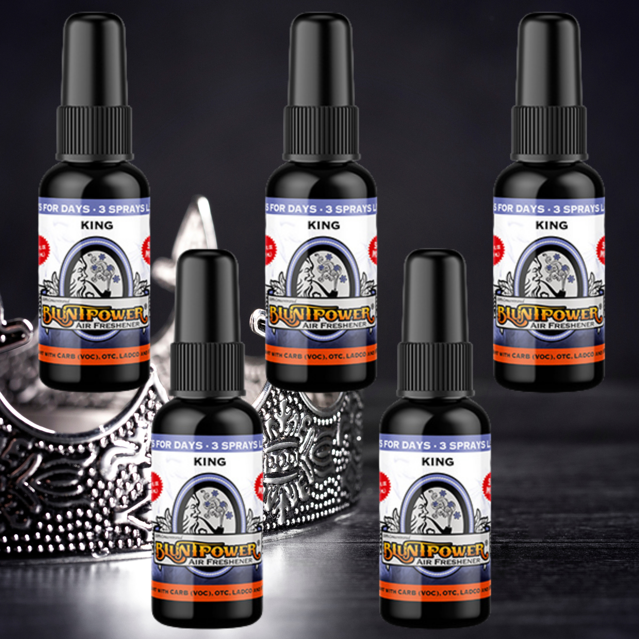 King Spray Air Freshener Bundle (5 Pack) - BluntPower Air Freshener