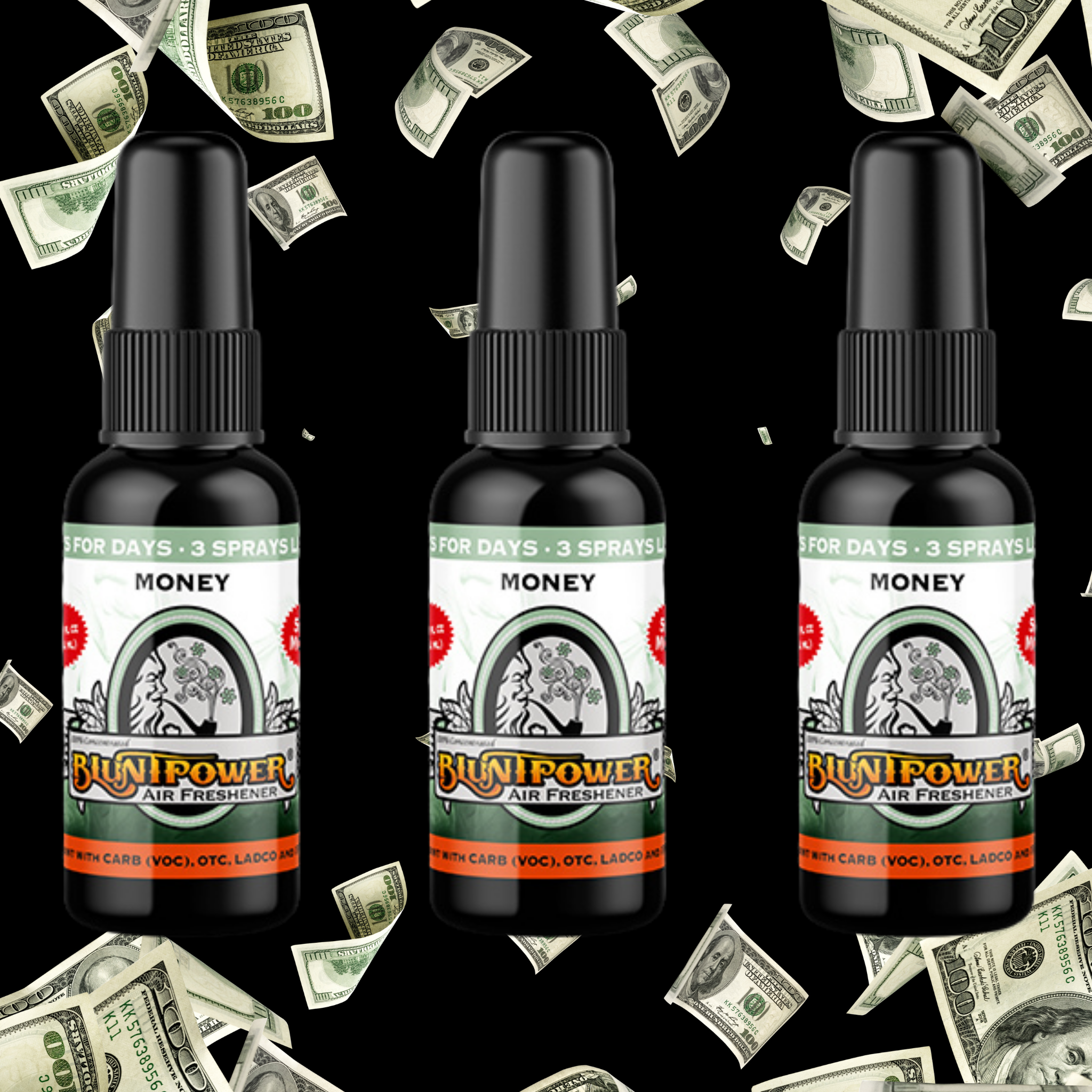 Money Air Freshener Spray 3 Bottle Pack Money Air Freshener Spray 3 Bottle Pack