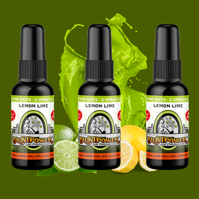 Lemon Lime Air Freshener Spray Bundle (3 Pack) - BluntPower Air Freshener