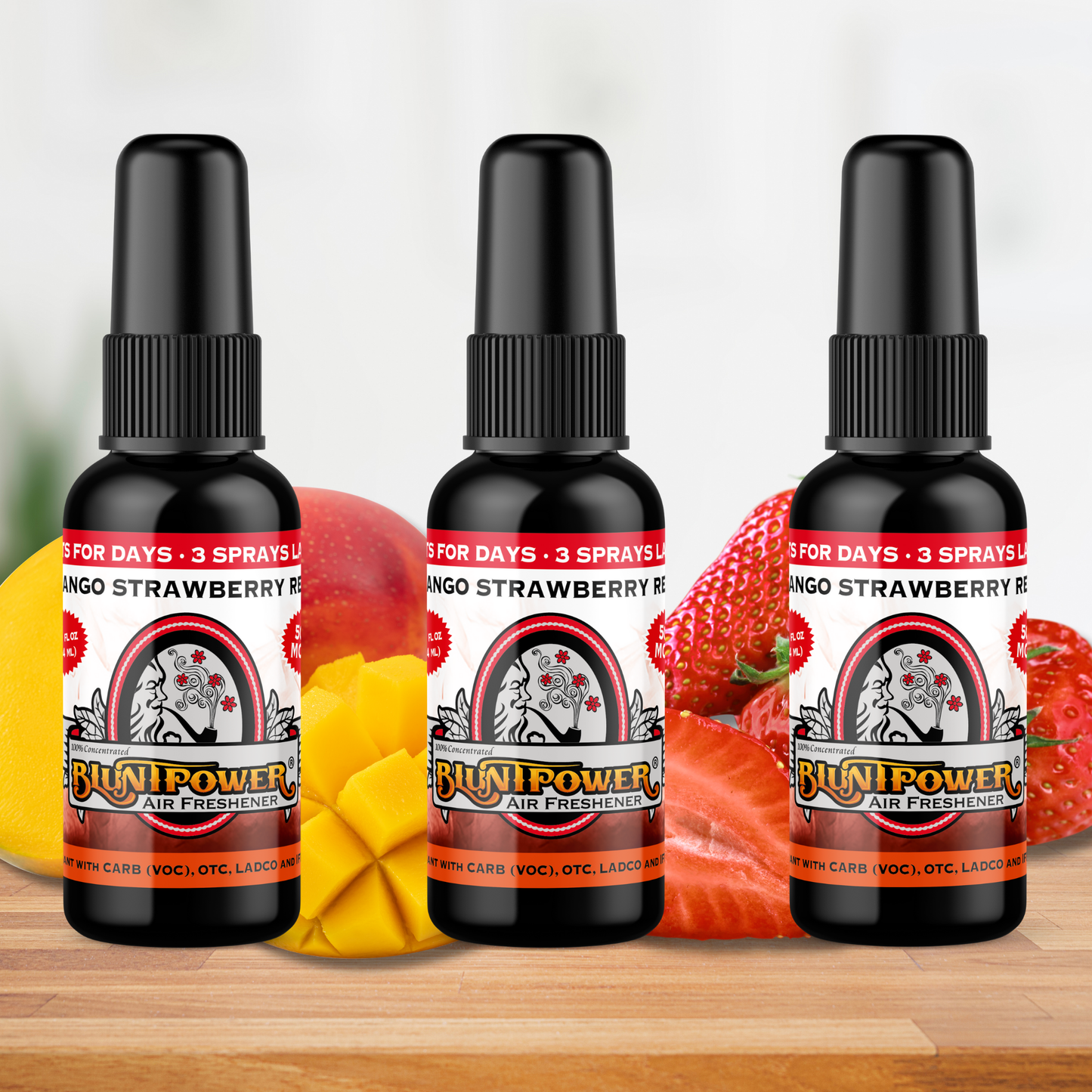 Mango Strawberry Red Air Freshener Spray - BluntPower Air Freshener