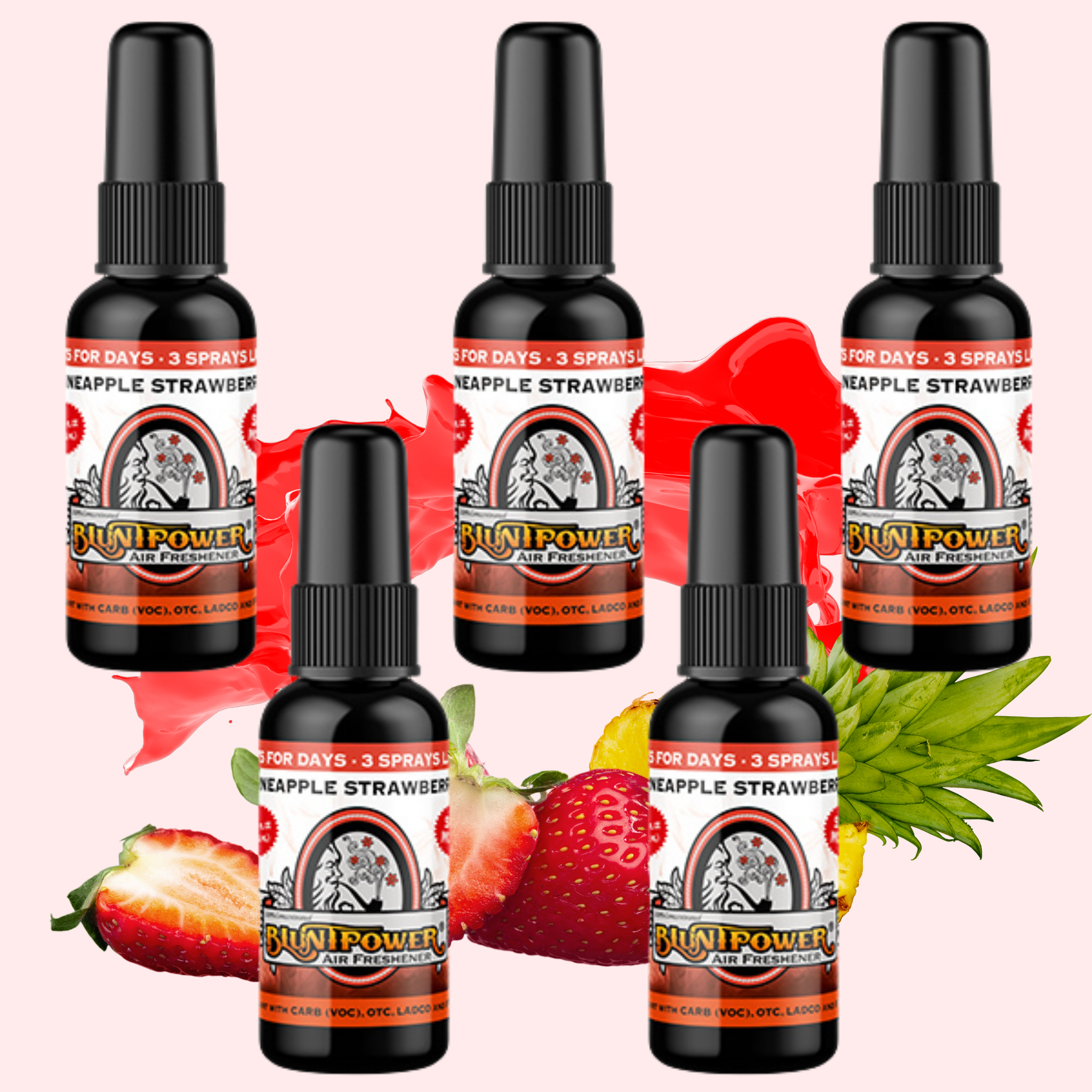 Pineapple Strawberry Air Freshener Spray - BluntPower Air Freshener