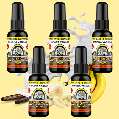 Banana Vanilla Air Freshener Spray Bundle (5 Pack) - BluntPower Air Freshener