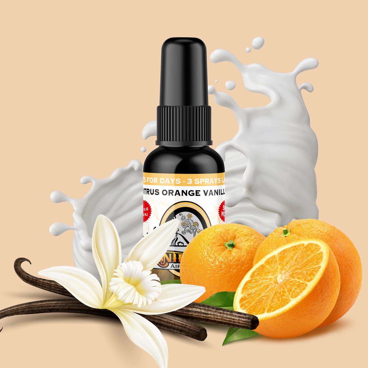Citrus Orange Vanilla Air Freshener Spray