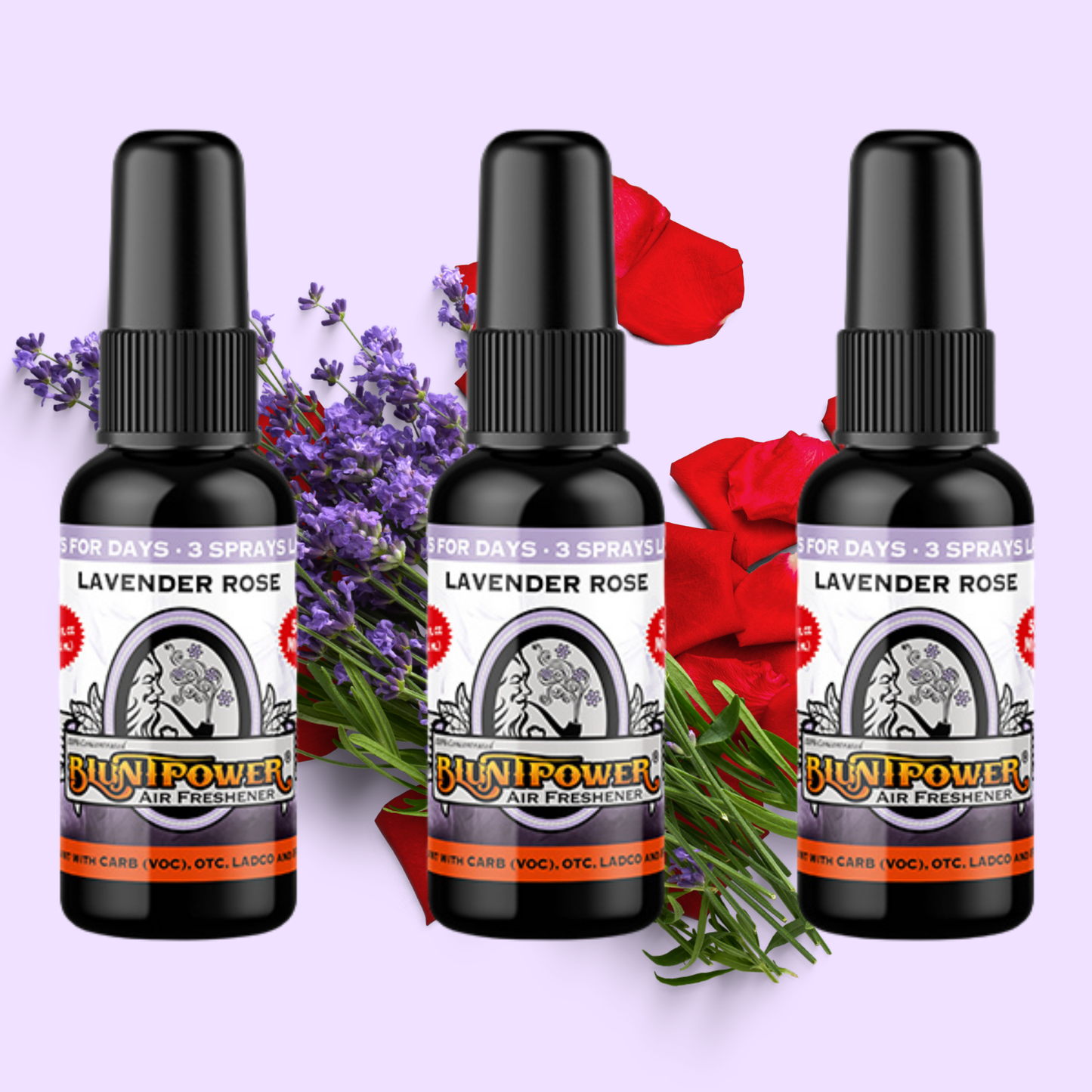 Lavender Rose Spray Air Freshener Bundle (3 Pack) - BluntPower Air Freshener
