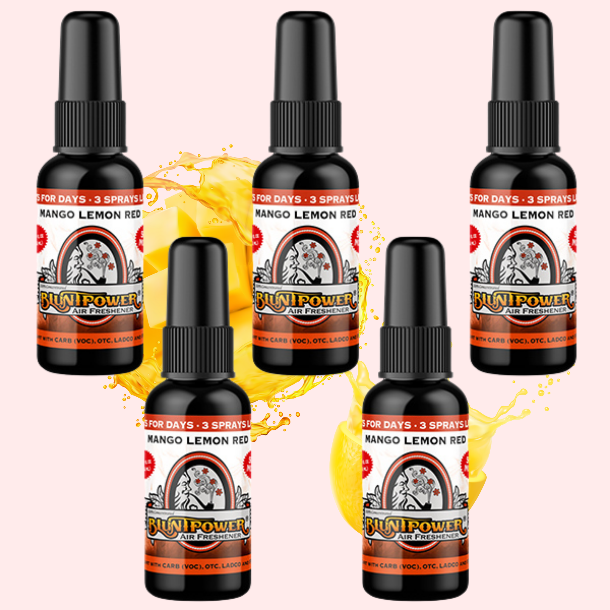 Mango Lemon Red Air Freshener Spray - BluntPower Air Freshener