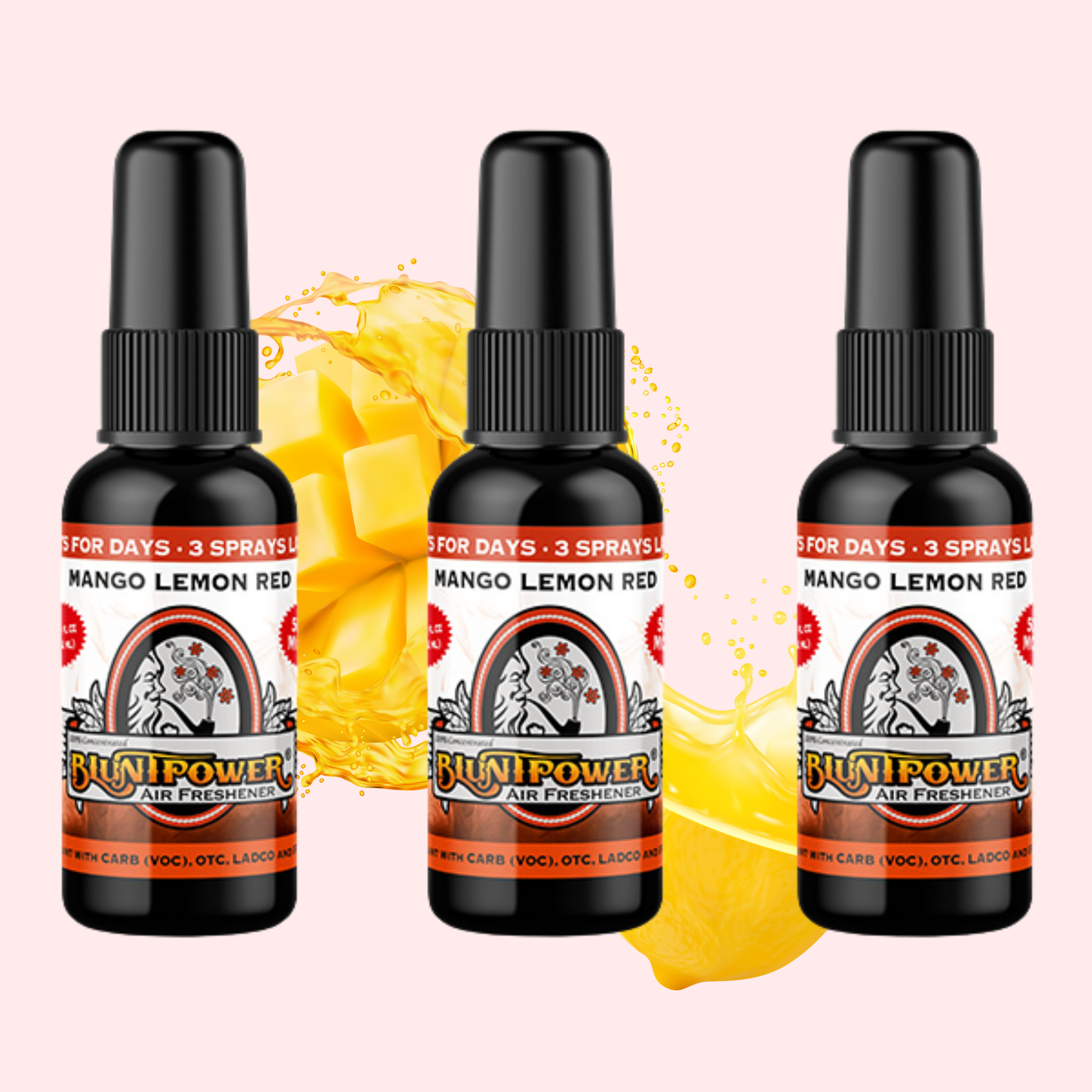 Mango Lemon Red Air Freshener Bundle (3 Pack) - BluntPower Air Freshener