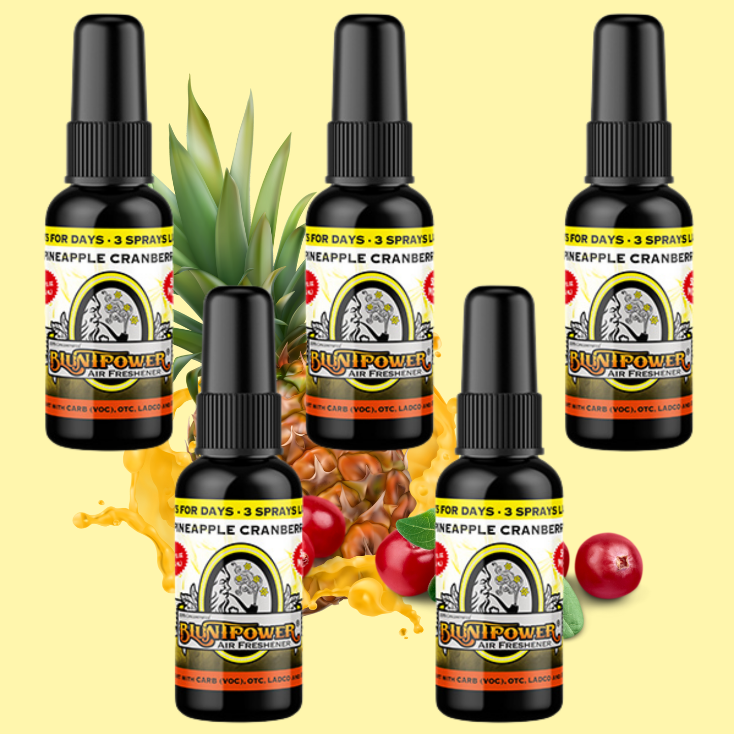 Pineapple Cranberry Air Freshener Spray - BluntPower Air Freshener