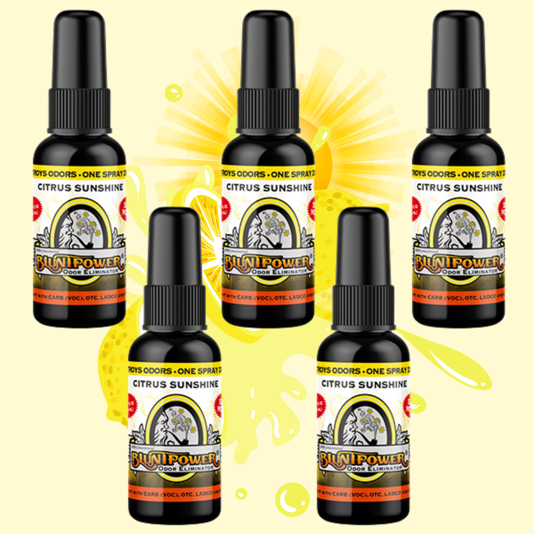 Citrus Sunshine Odor Eliminator Spray - BluntPower Air Freshener