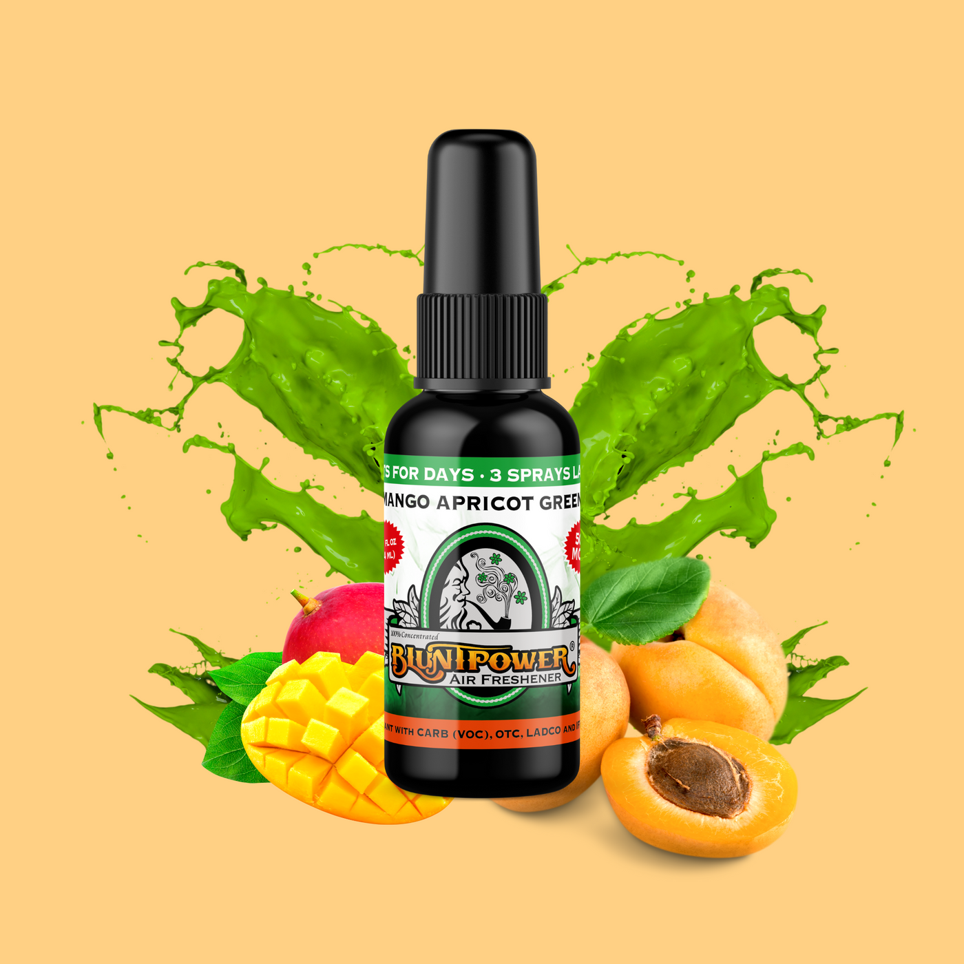 Mango Apricot Green Air Freshener Spray - BluntPower Air Freshener